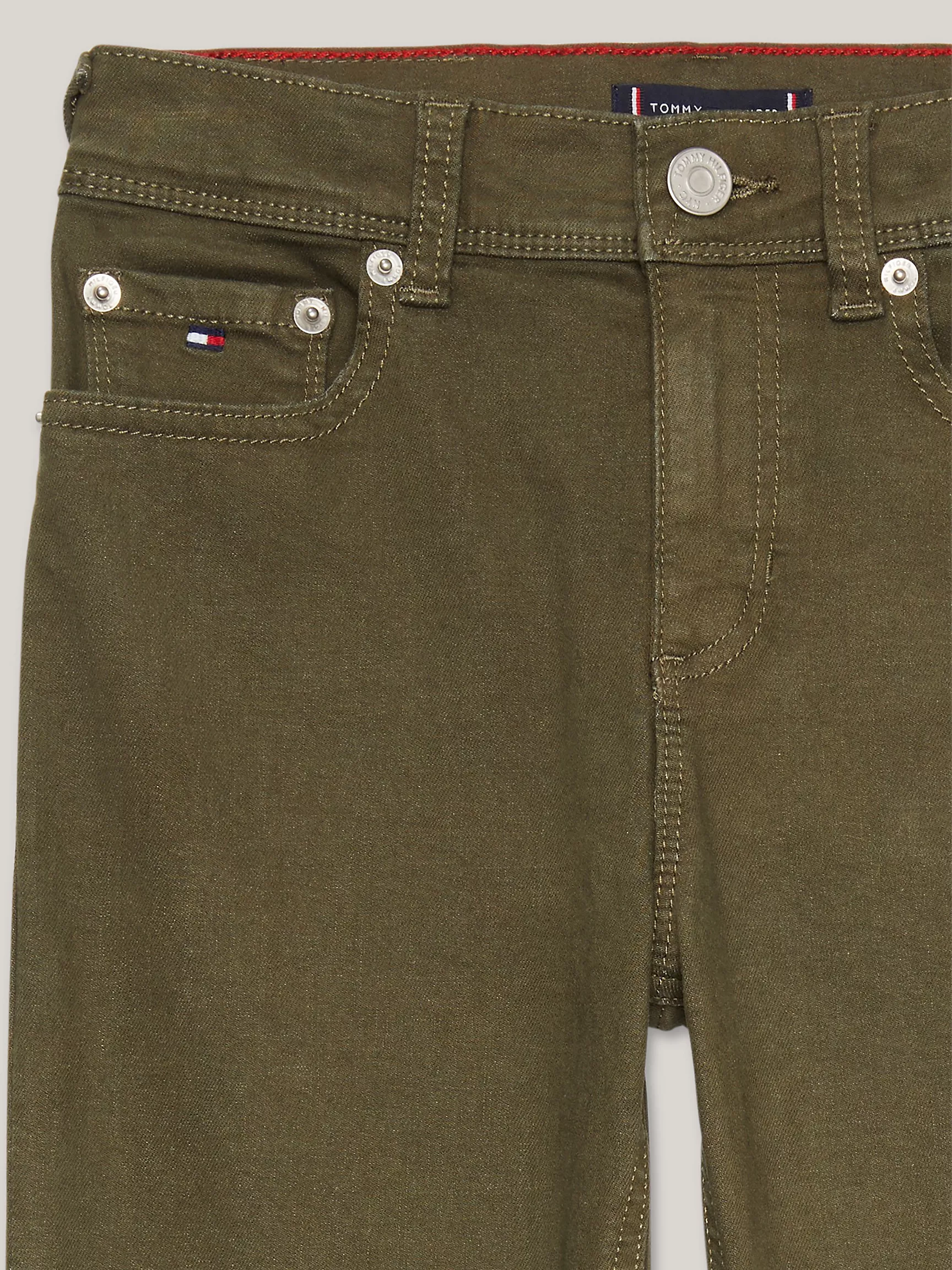 Джинсы для мальчиков Tommy Hilfiger, Детские эластичные джинсы приталенного кроя зеленой стирки