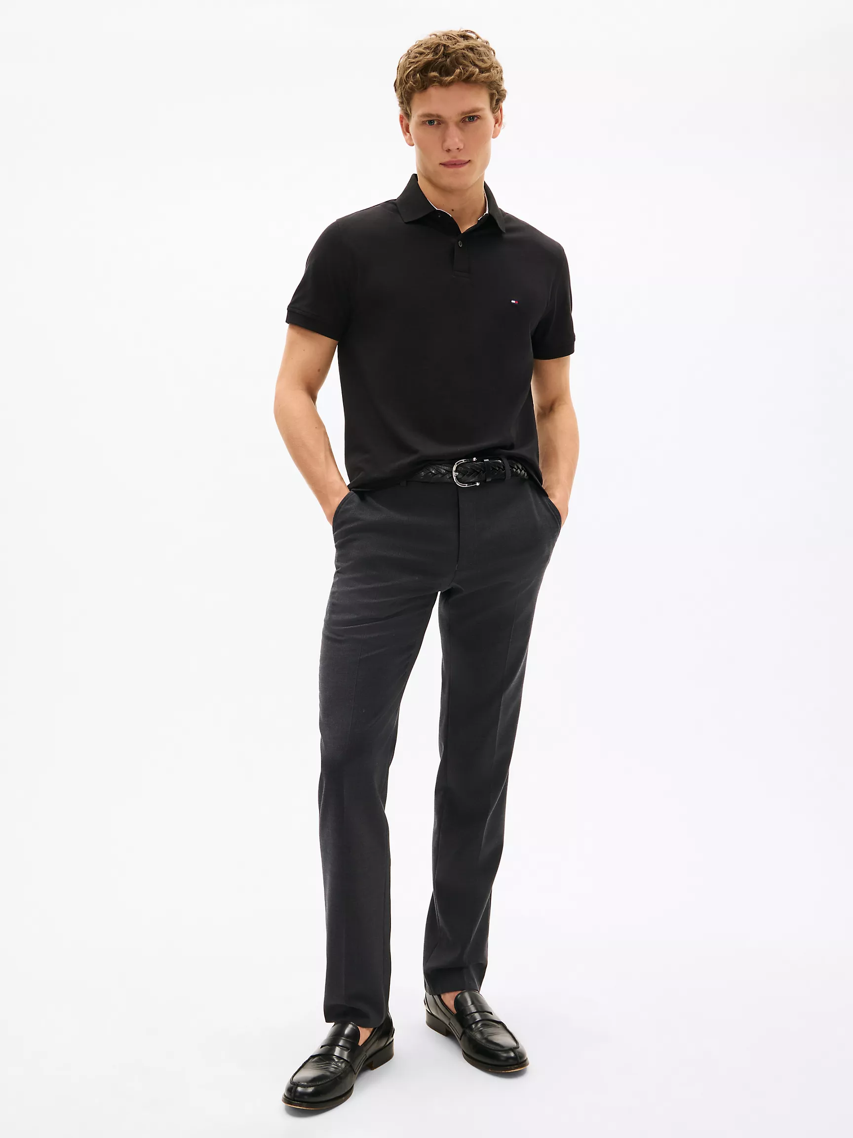 Мужское поло Tommy Hilfiger, Эластичное поло стандартного кроя Tommy