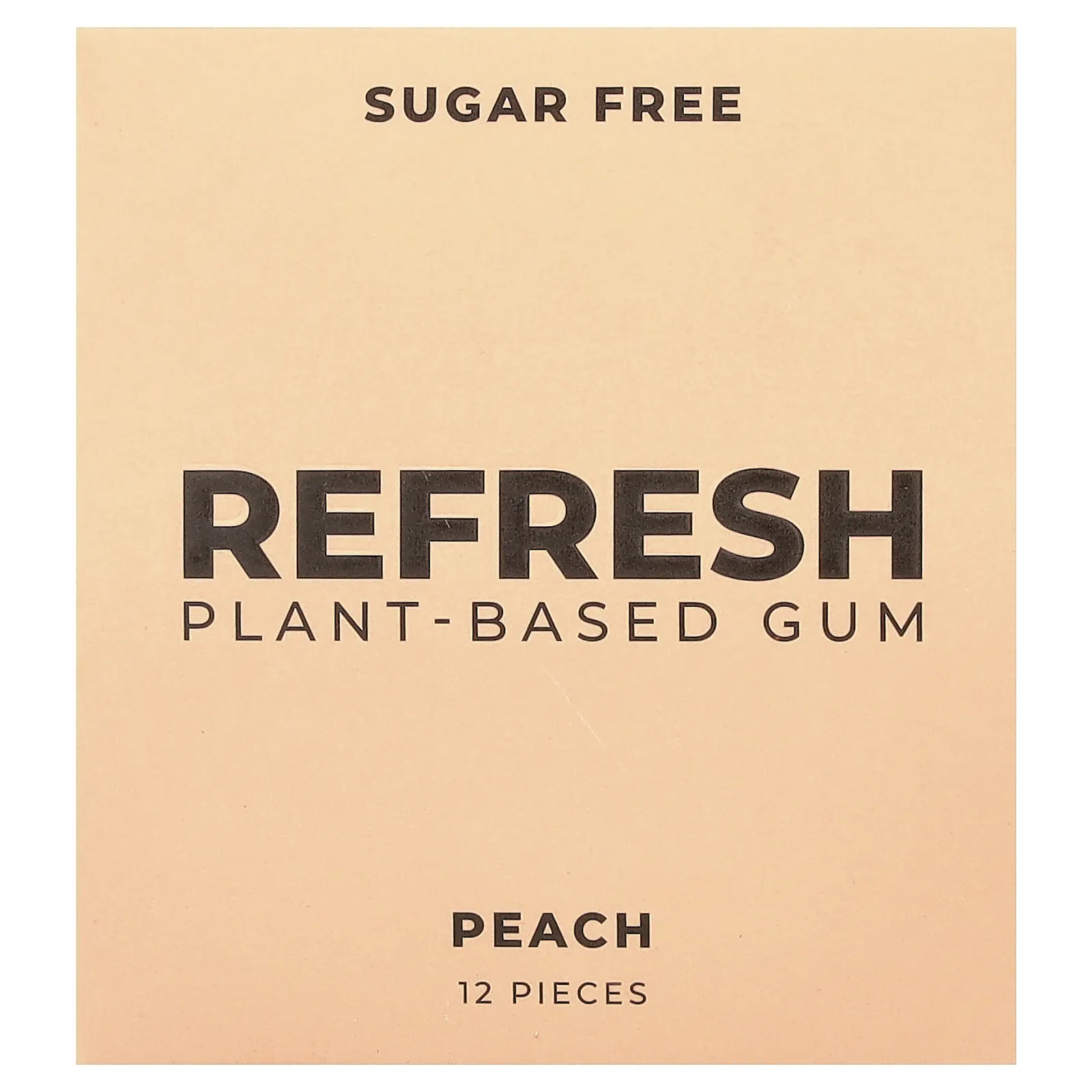 Refresh Gum, растительная жевательная резинка, со вкусом персика, 12 шт.