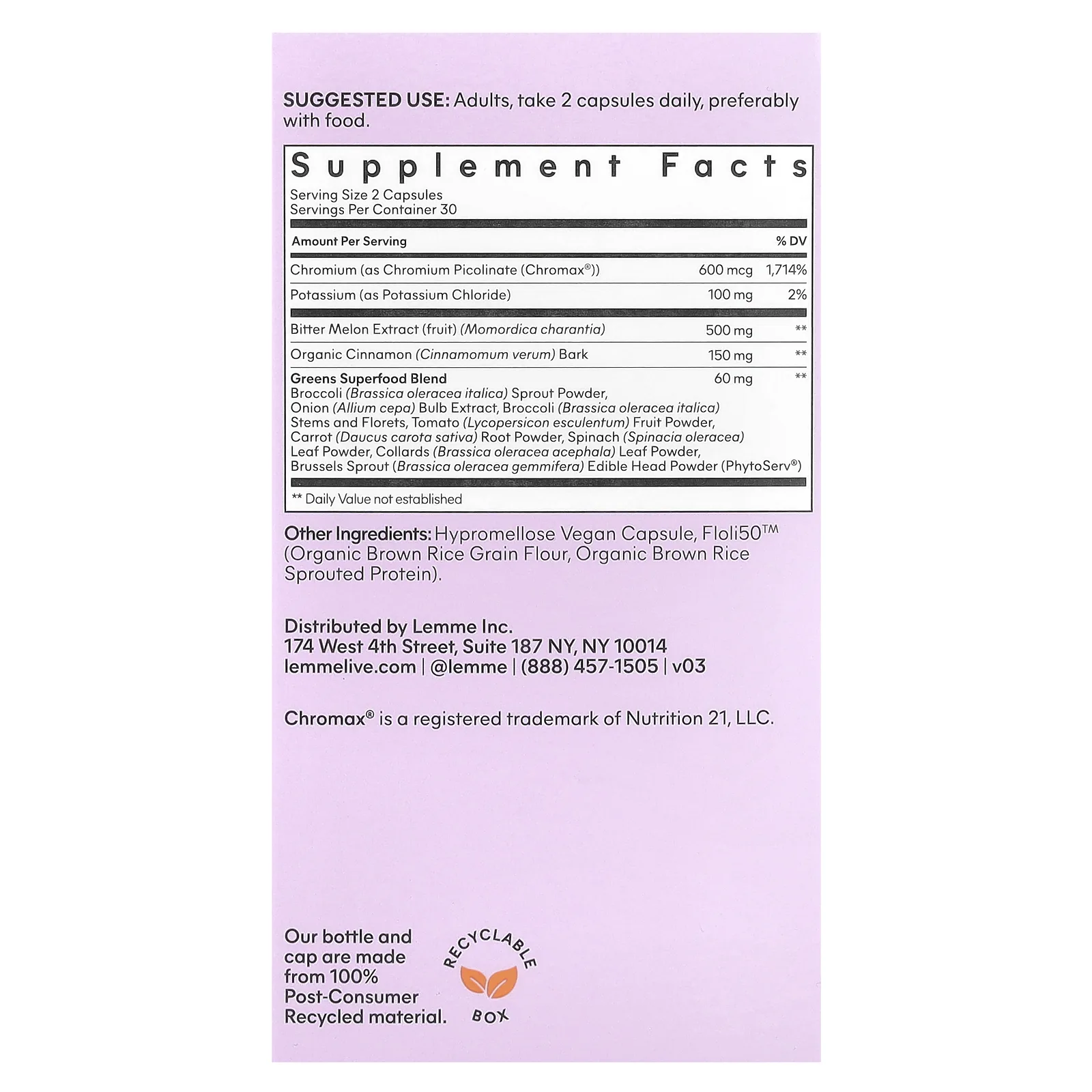 Lemme, Curb Cravings Support, 60 веганских капсул