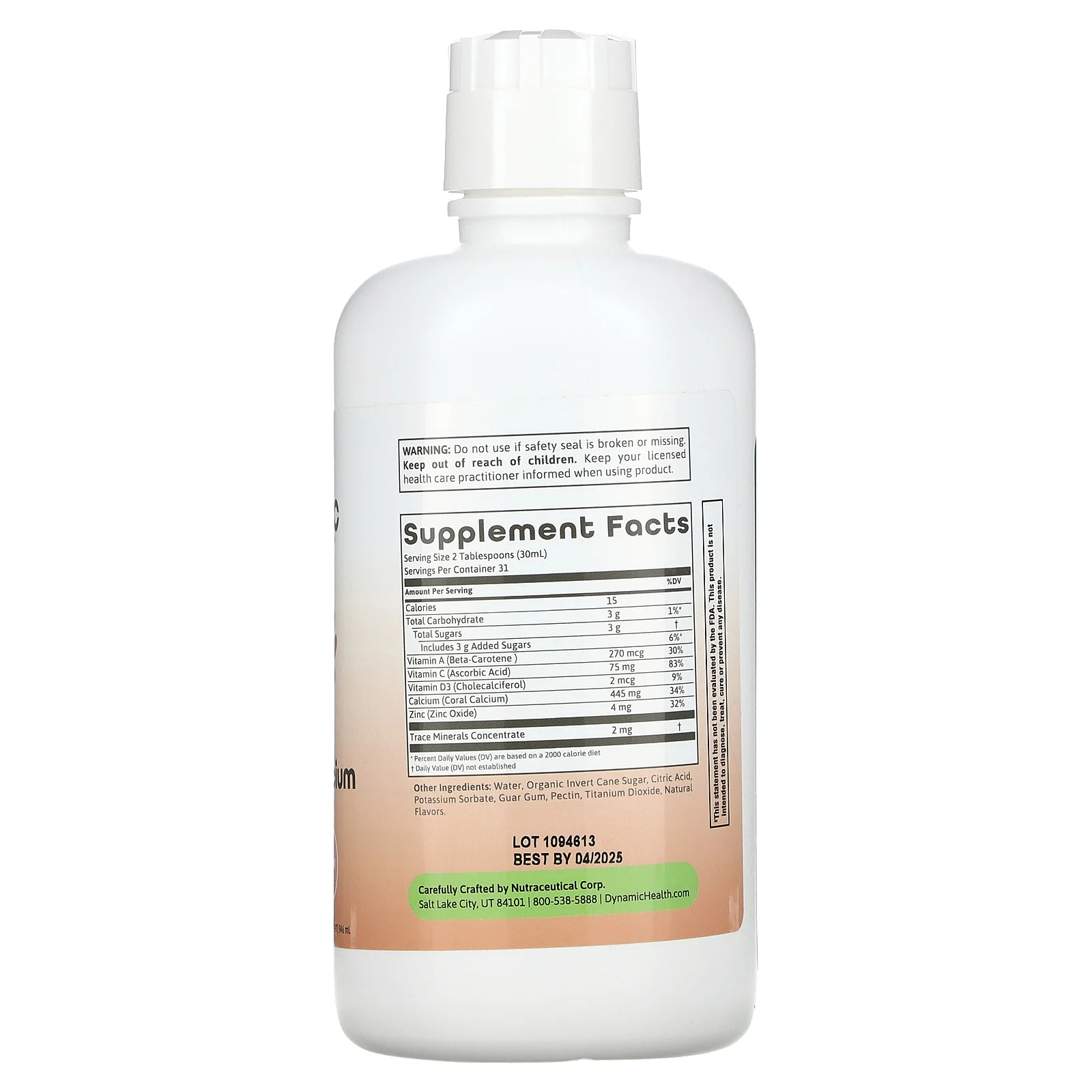 Dynamic Health, Коралловый кальций, 946 мл (32 жидк. Унции)