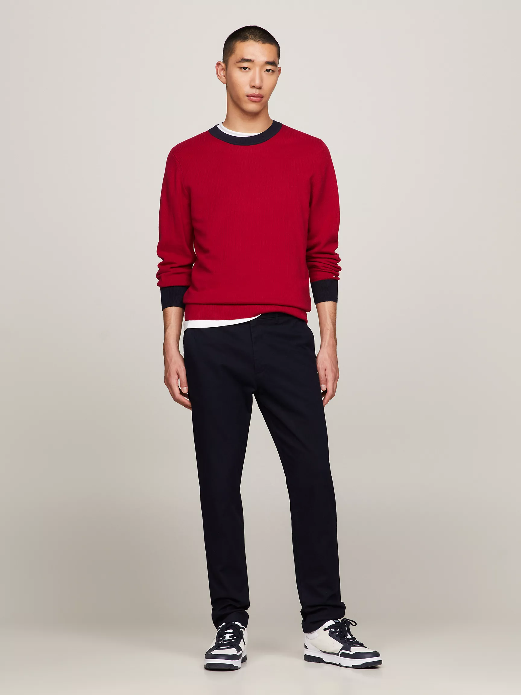 Мужские брюки Tommy Hilfiger, Свободные зауженные брюки чинос из твила