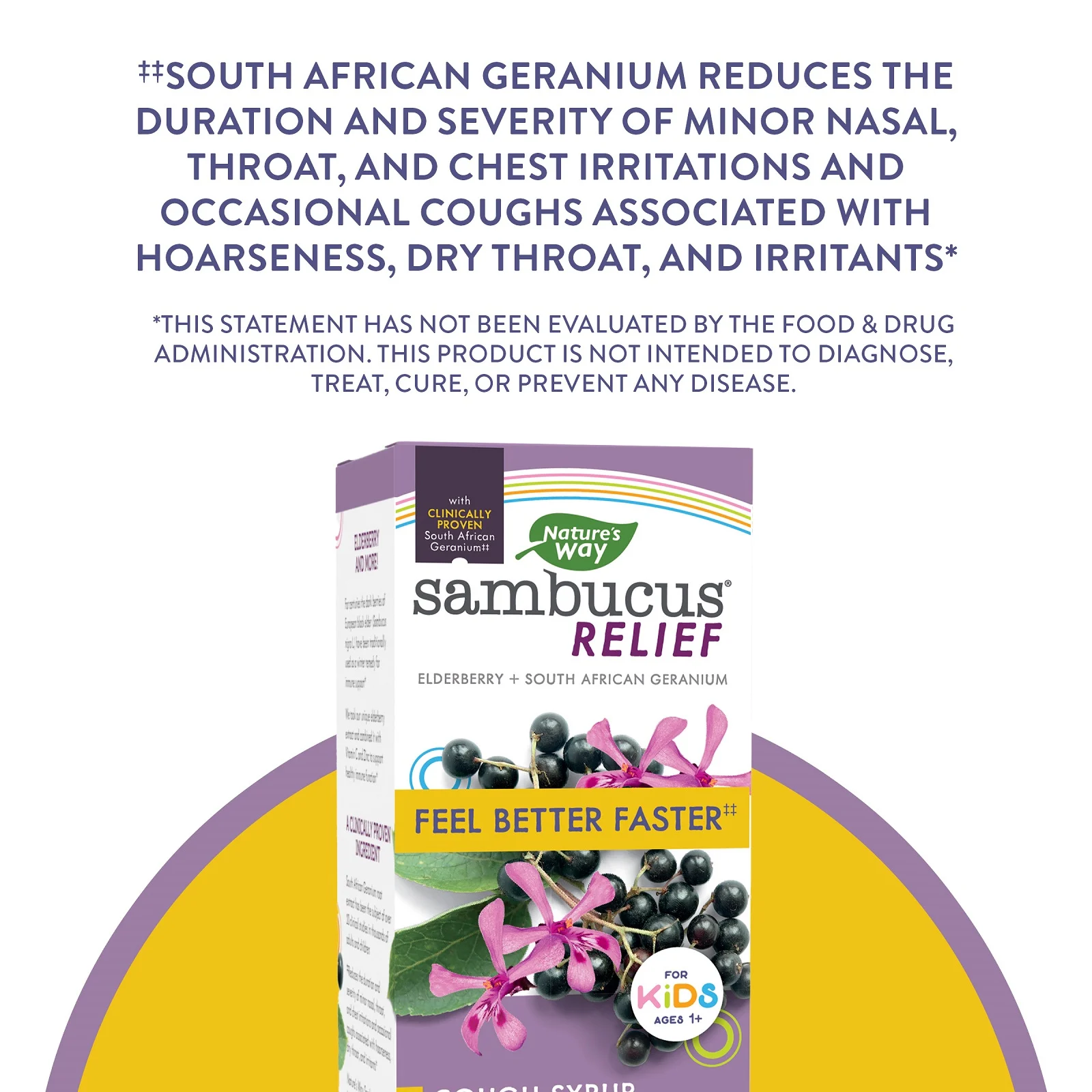 Nature's Way, детское средство от кашля и поддержки иммунитета, от 1 года, бузина, 120 мл (4 жидк. унции)