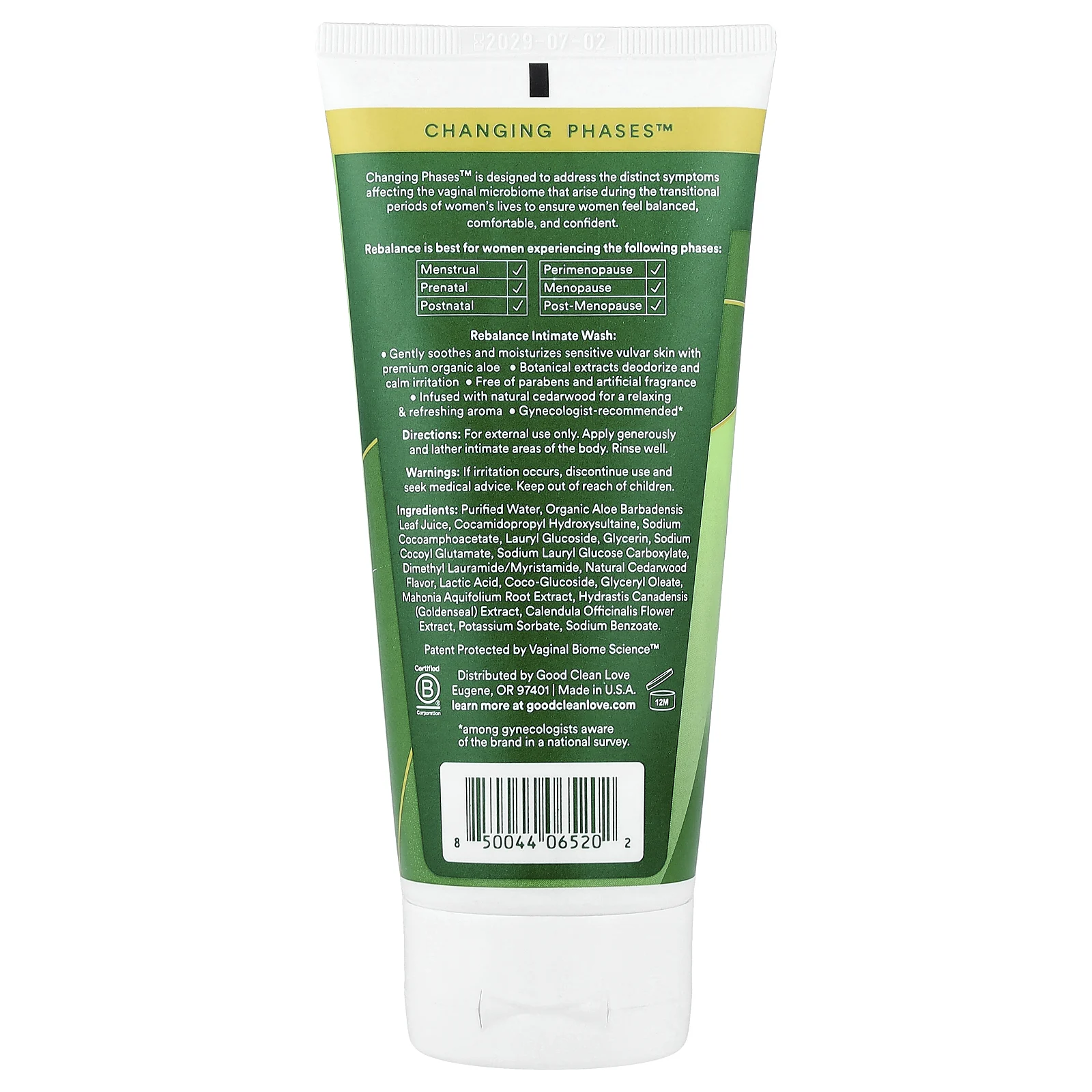 Good Clean Love, Rebalance, средство для интимной гигиены, кедр, 177 мл (6 жидк. унций)