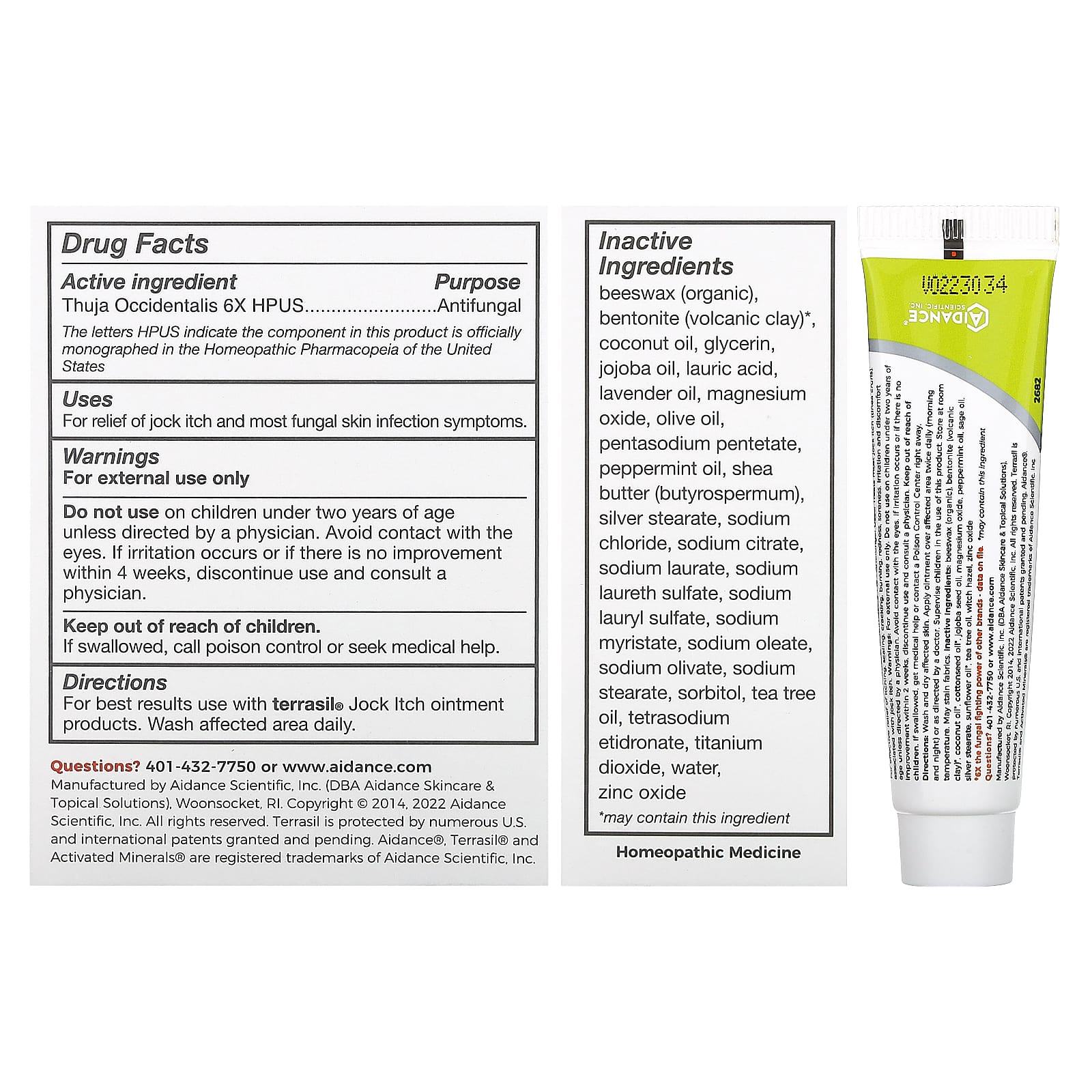 Terrasil, Jock Itch Kit, набор из 2 предметов