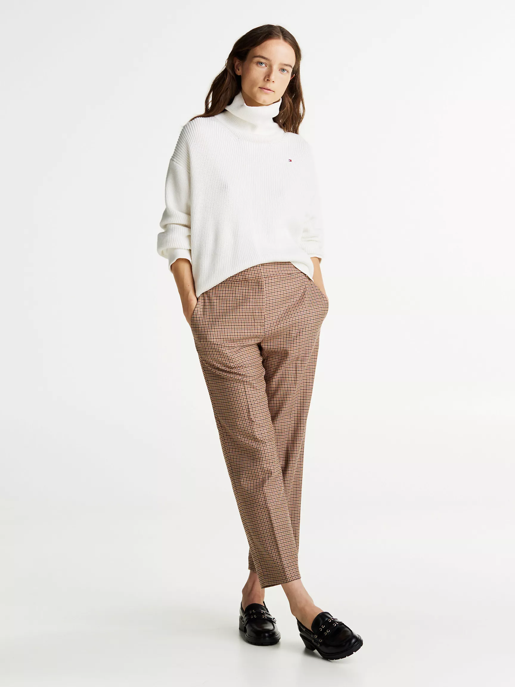 Женские брюки Tommy Hilfiger, Приталенные брюки прямого кроя в клетку
