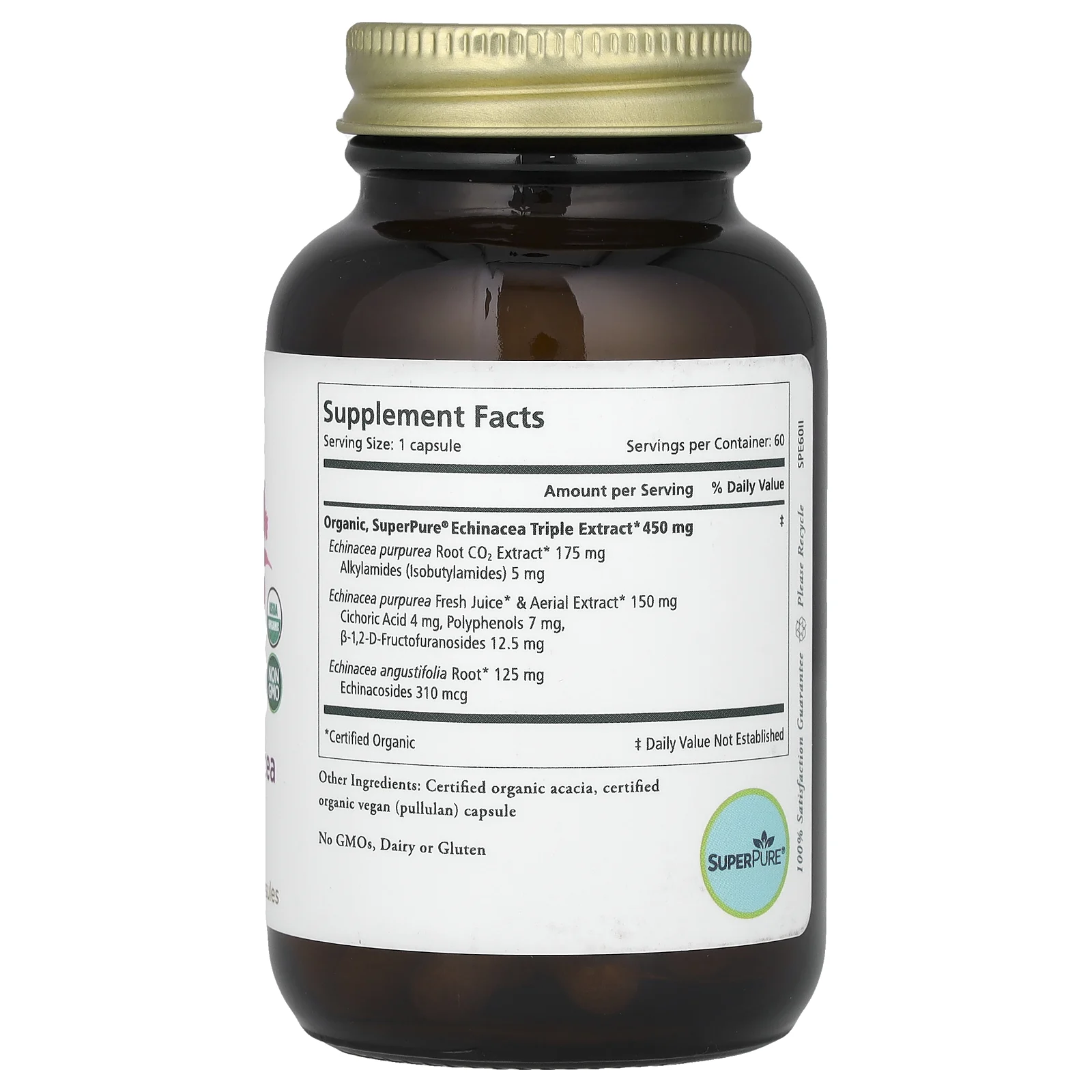 Pure Synergy, SuperPure, экстракт эхинацеи, 60 капсул