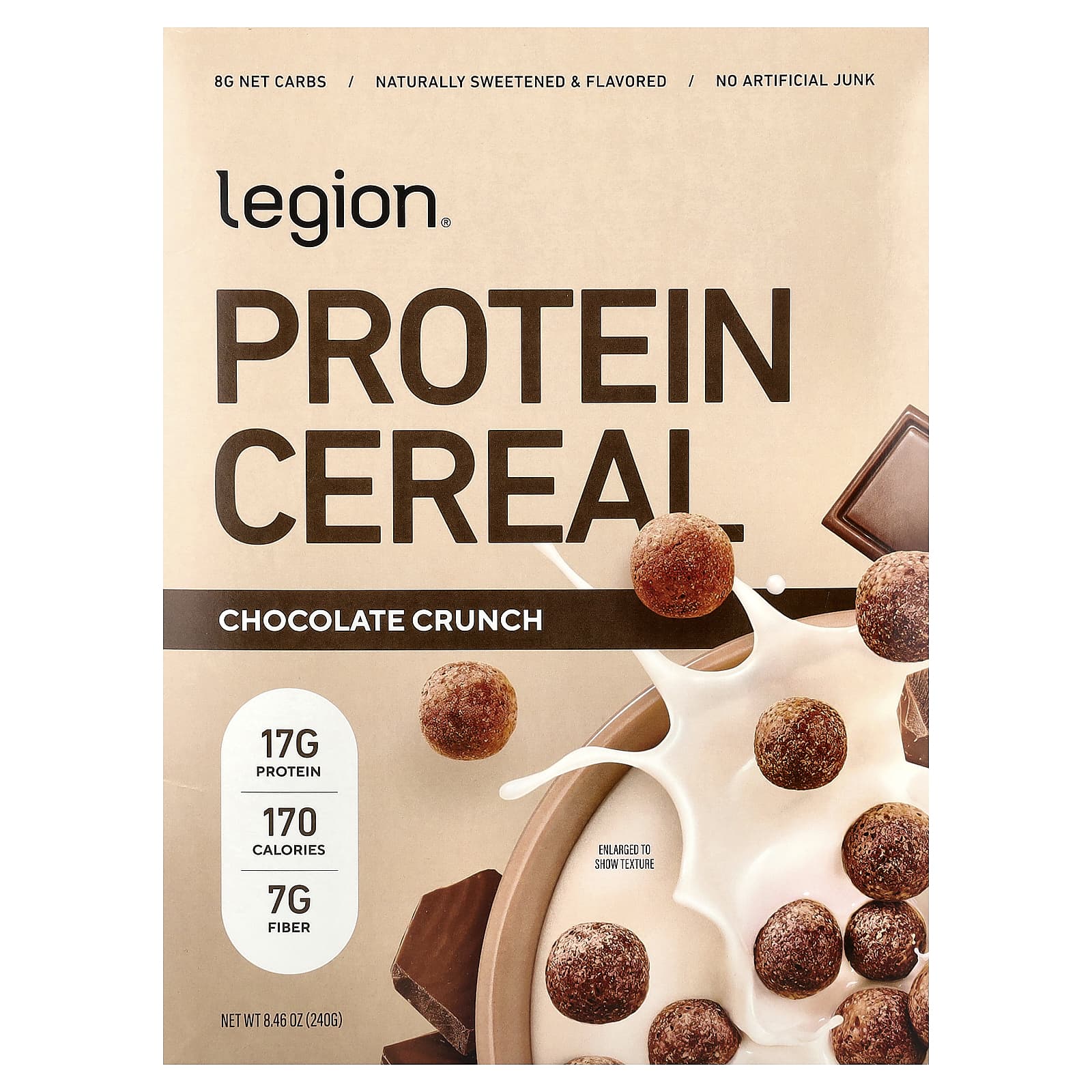 Legion Athletics, протеиновые хлопья, со вкусом шоколадного кранча, 240 г (8,46 унции)