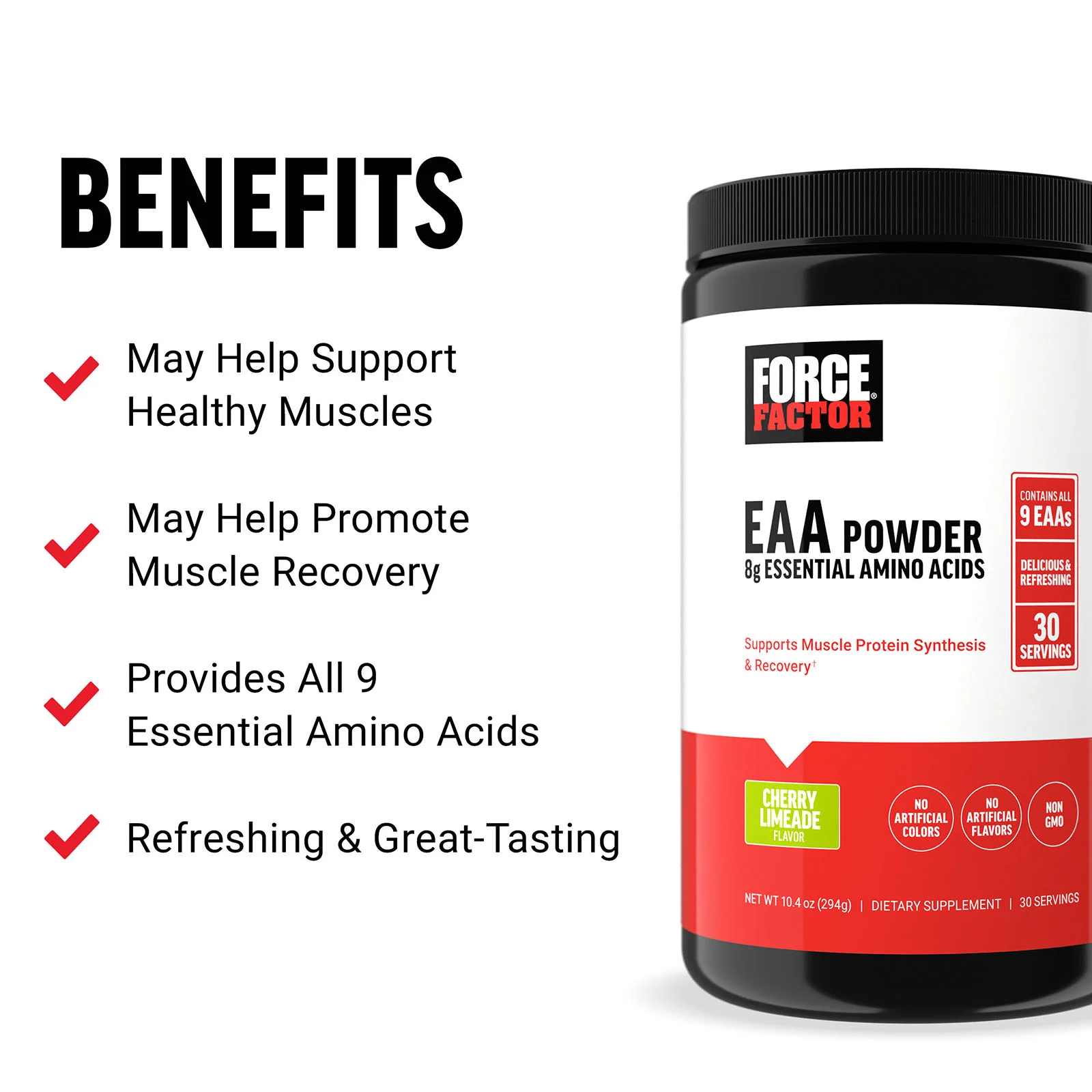 Force Factor, EAA в порошке, вишневый лаймад, 294 г (10,4 унции)