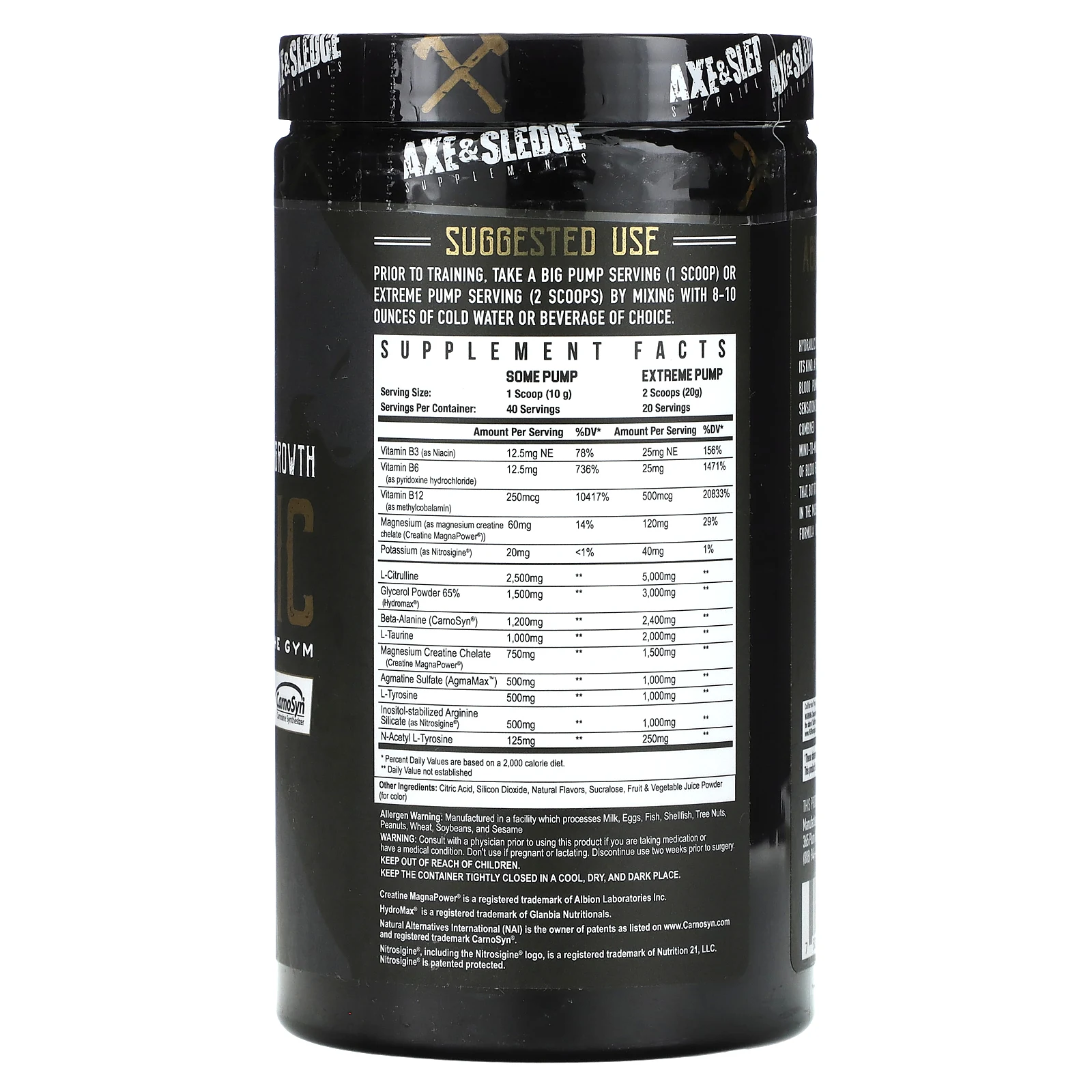 Axe & Sledge Supplements, Hydroxy, виски и кола, 400 г (14,11 унции)