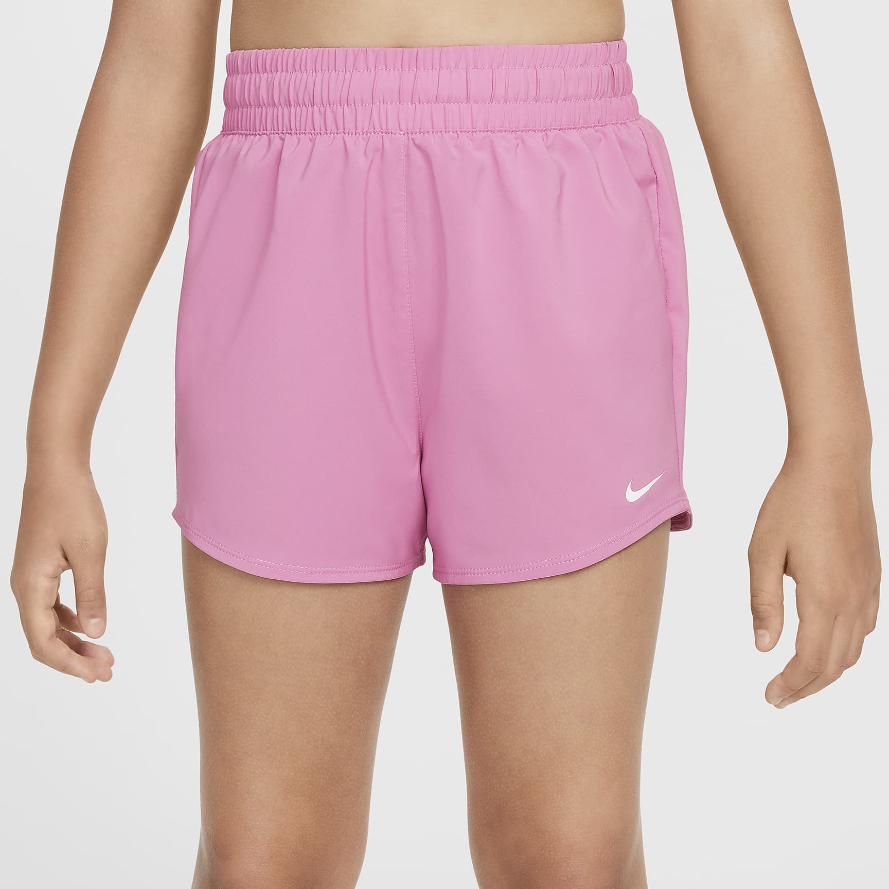 Nike One Big Kids' (Girls') Dri-FIT High-Waisted Woven Training Shorts