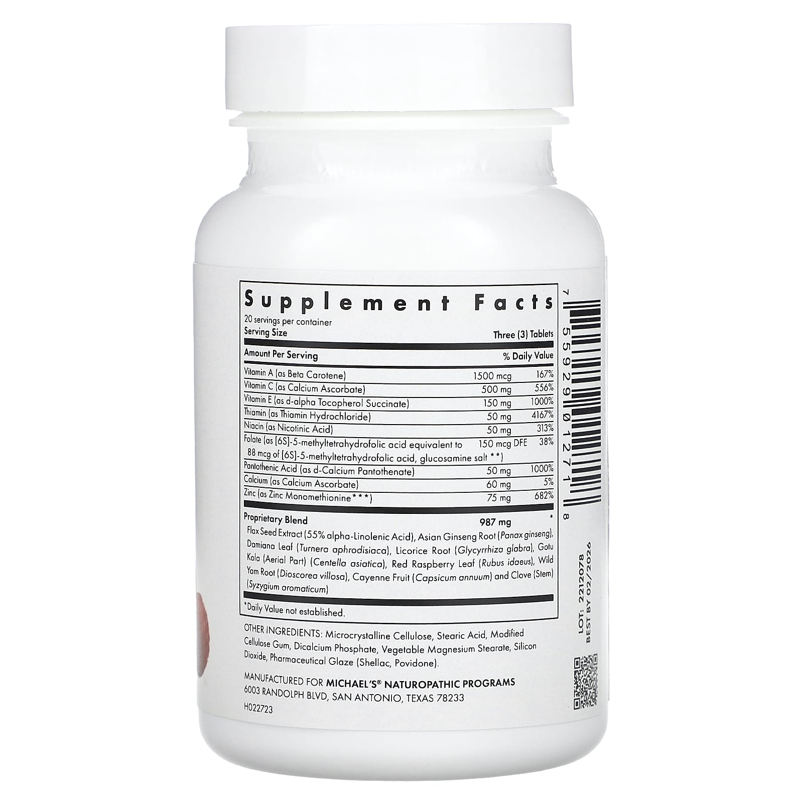 Michael's Naturopathic, Women's Reproductive Factors, 60 вегетарианских таблеток