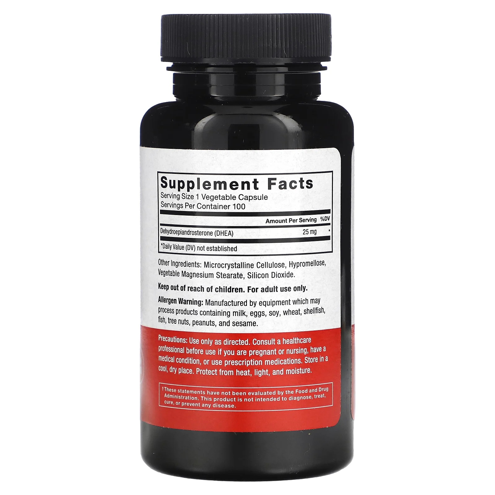 Force Factor, ДГЭА, 25 мг, 100 растительных капсул