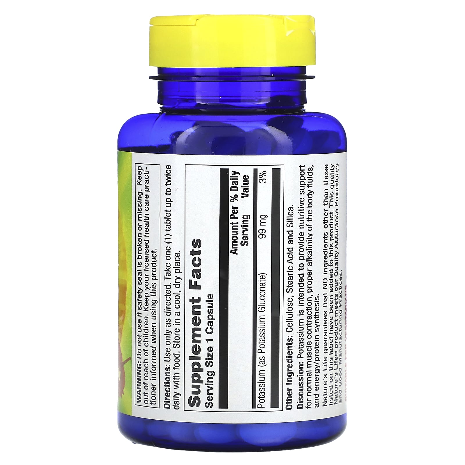 Nature's Life, калий, 99 мг, 250 таблеток