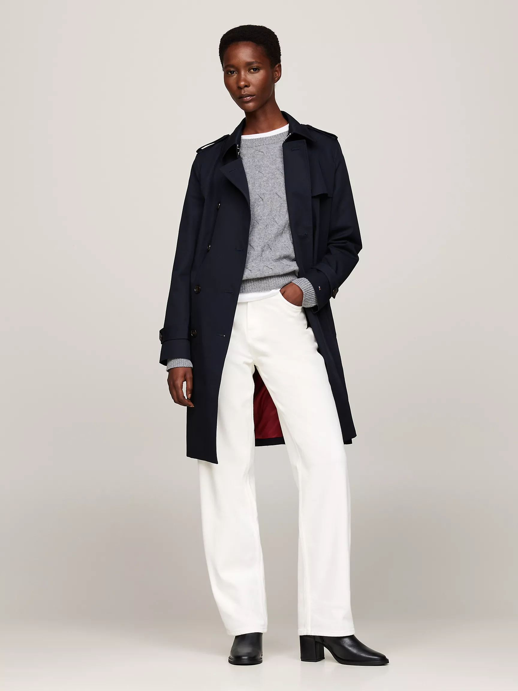 Женские ботинки Tommy Hilfiger, Кожаные ботильоны с монограммным узором