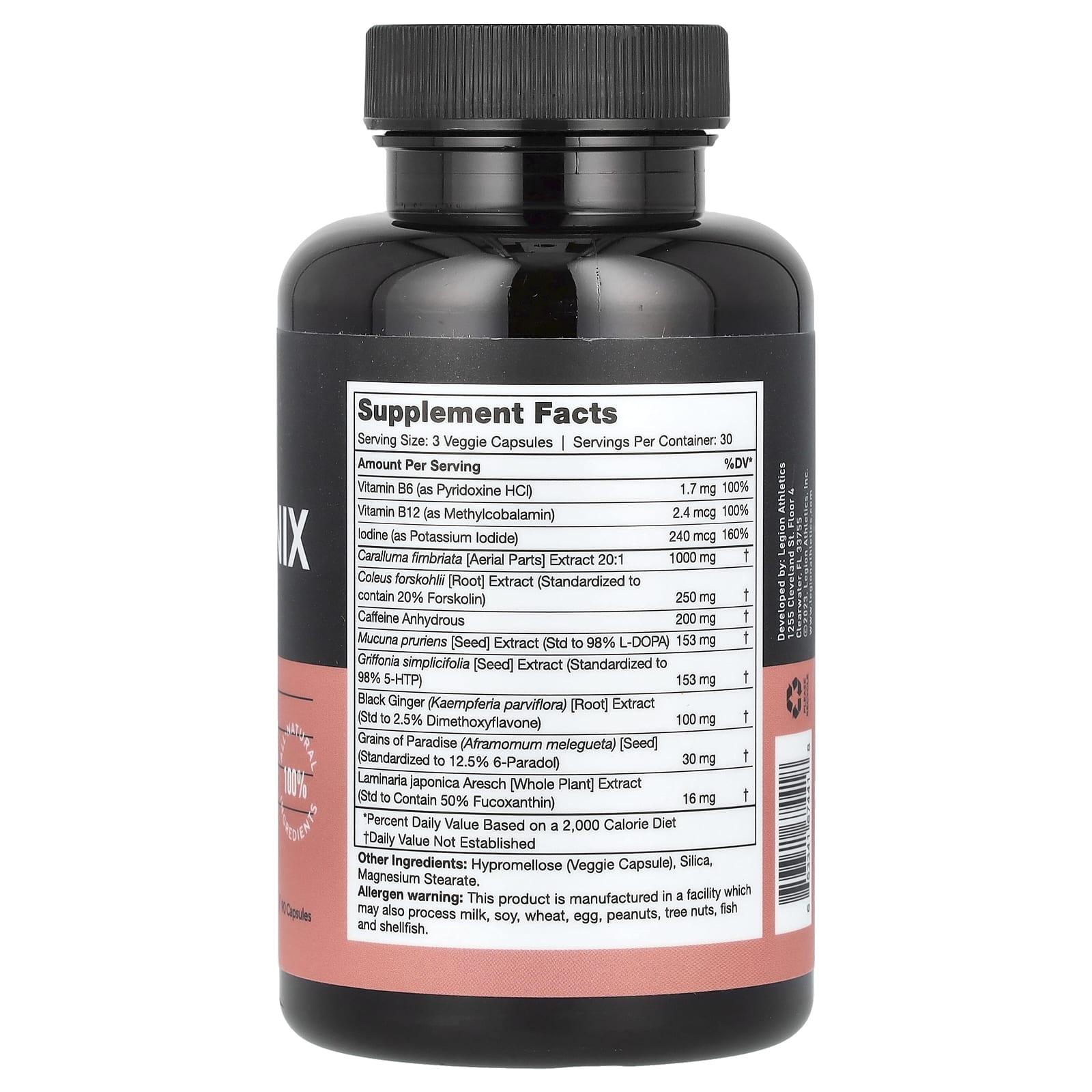 Legion Athletics, Phoenix, средство для сжигания жира, 90 капсул