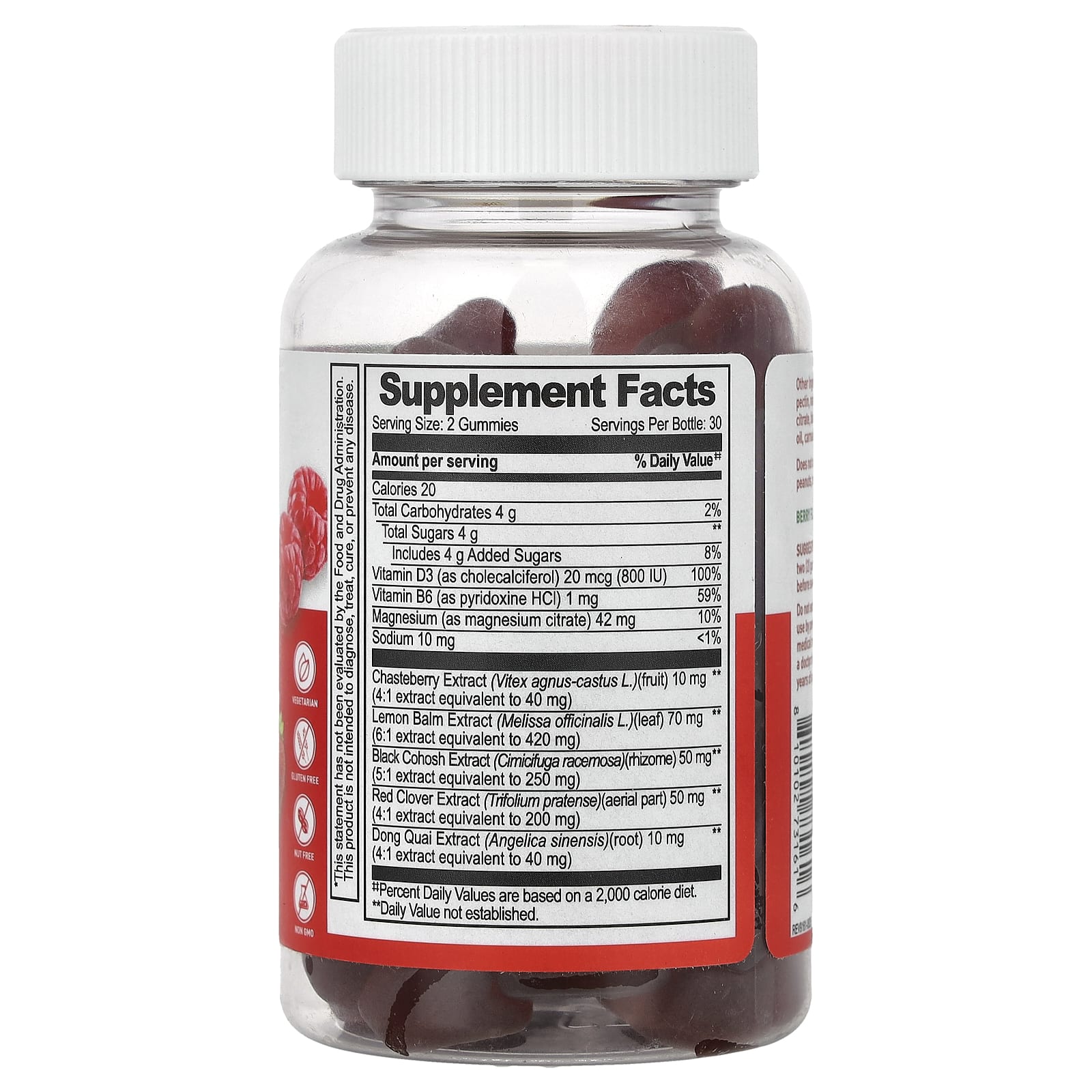 Lifeable, жевательные таблетки для поддержки при менопаузе, с ягодным вкусом, 60 жевательных таблеток