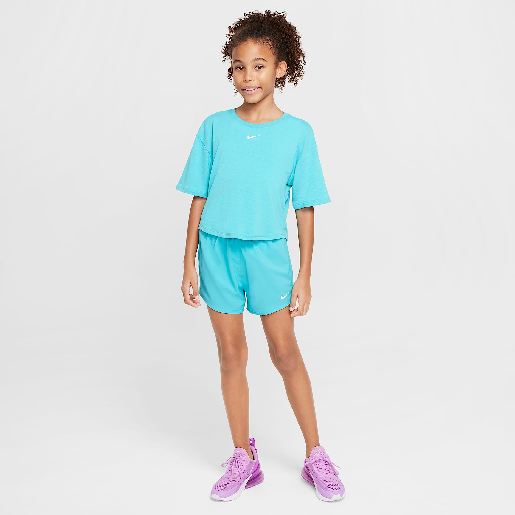 Nike One Relaxed Big Kids' (Girls') Dri-FIT Short-Sleeve Top
