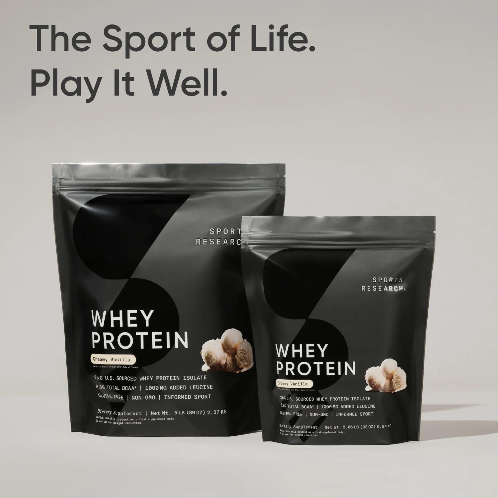 Sports Research, сывороточный протеин, со вкусом ванили, 2,27 кг (5 фунтов)