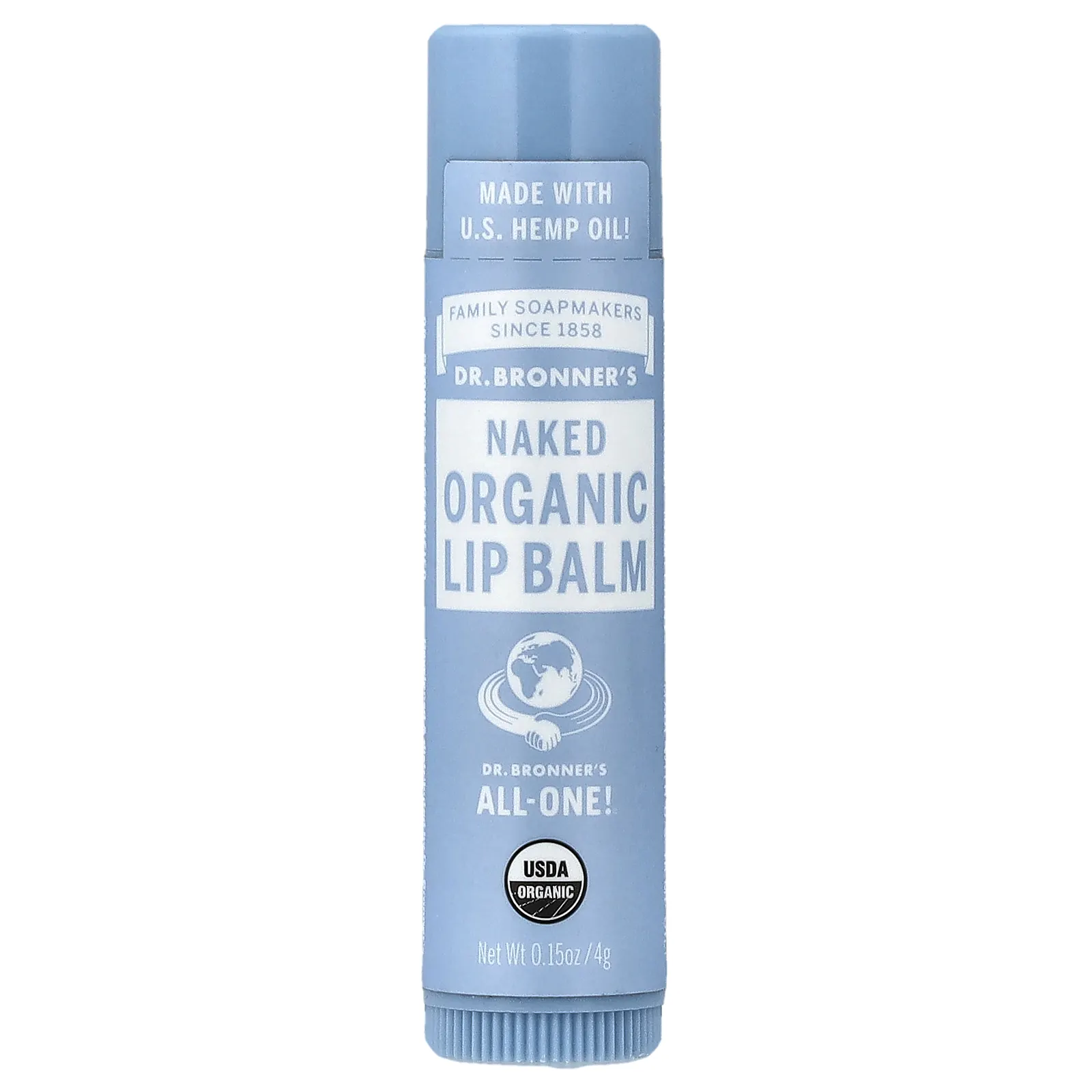 Dr. Bronner's, Органический бальзам для губ, Naked, 4 г (0,15 унции)