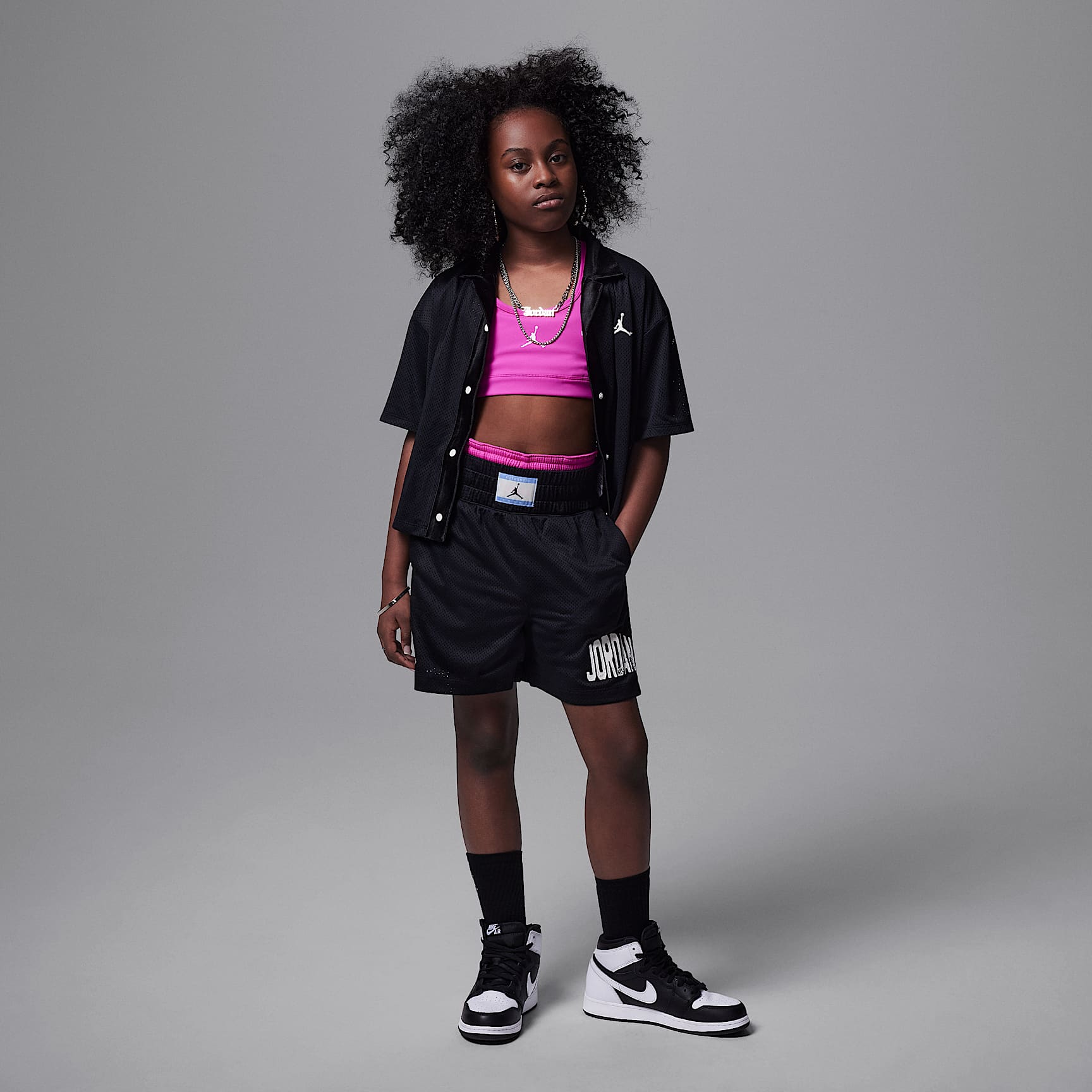 Jordan Dri-FIT Training Camp Big Kids' Jumpman Mesh Shorts
