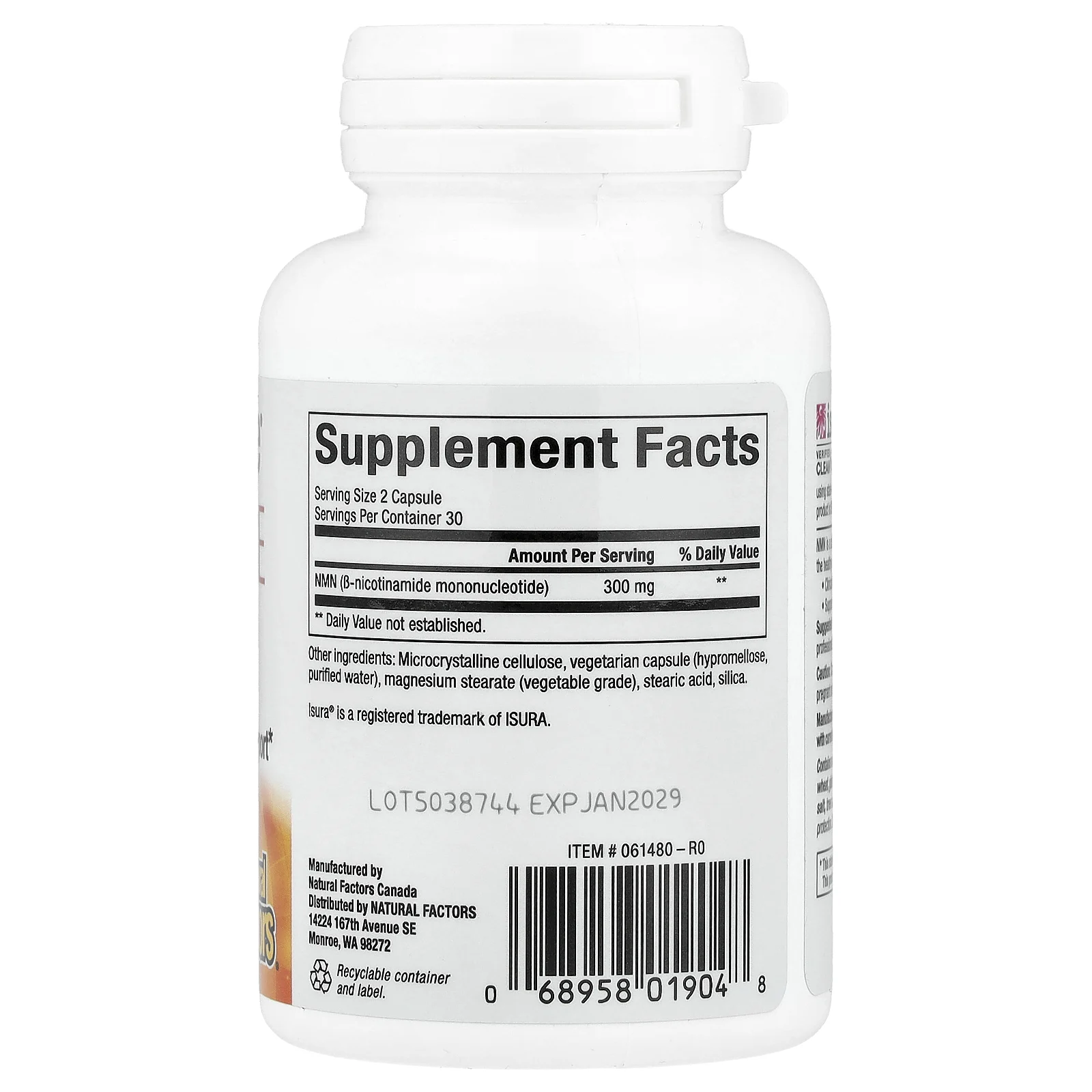 Natural Factors, RegenerLife®, NMN Surge, 60 вегетарианских капсул (150 мг на капсулу)