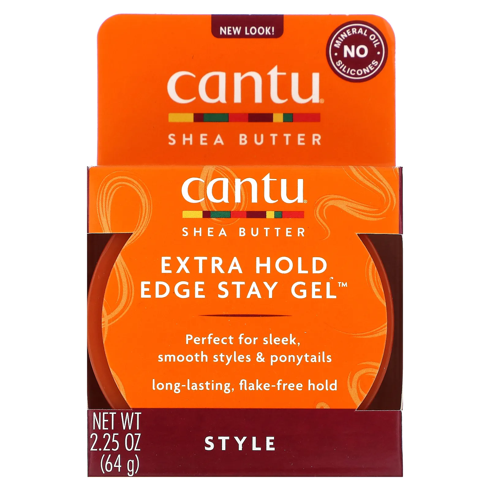 Cantu, Масло ши для натуральных волос, гель Extra Hold Edge Stay, 2,25 унции (64 г)