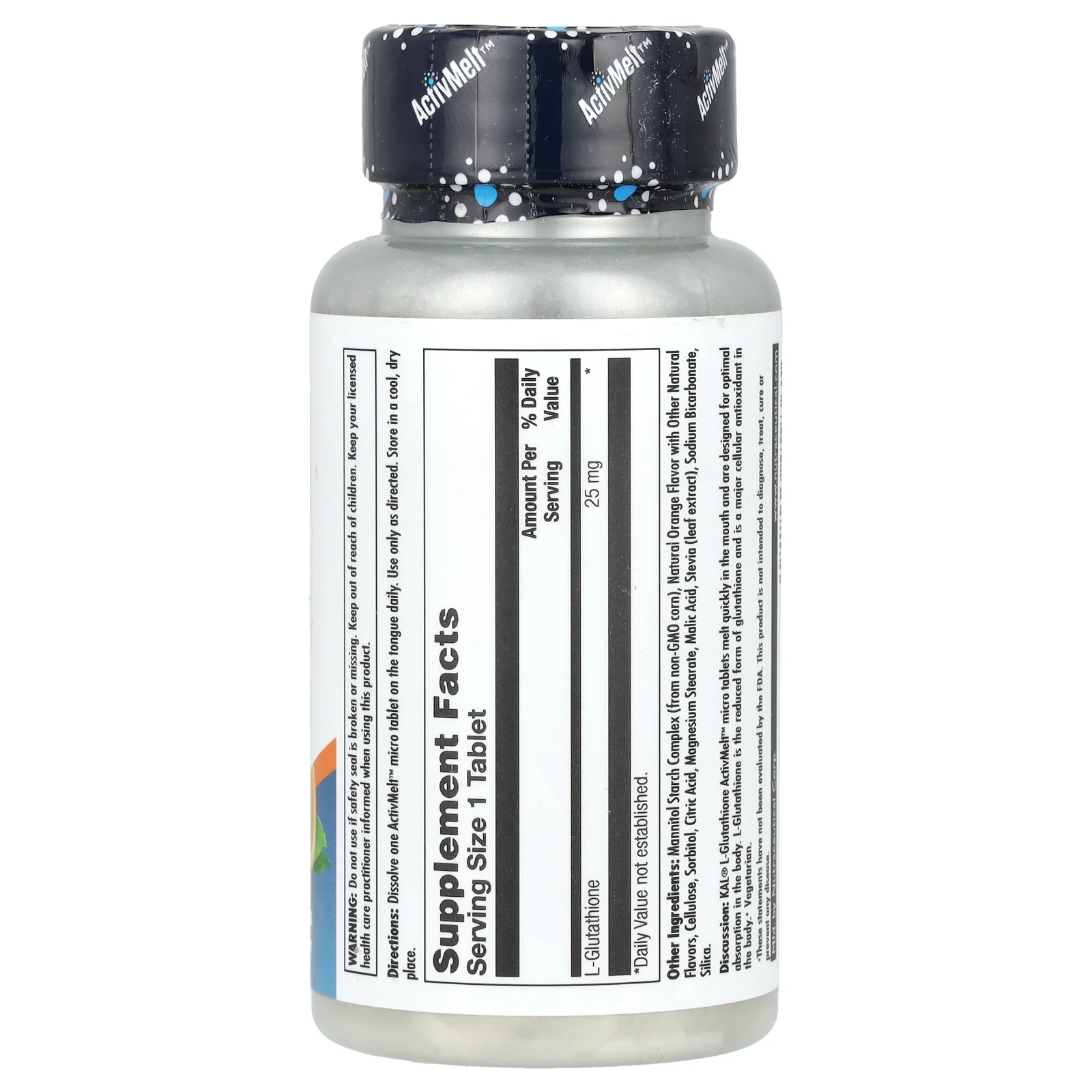 KAL, L-глутатион, апельсин, 25 мг, 90 микротаблеток