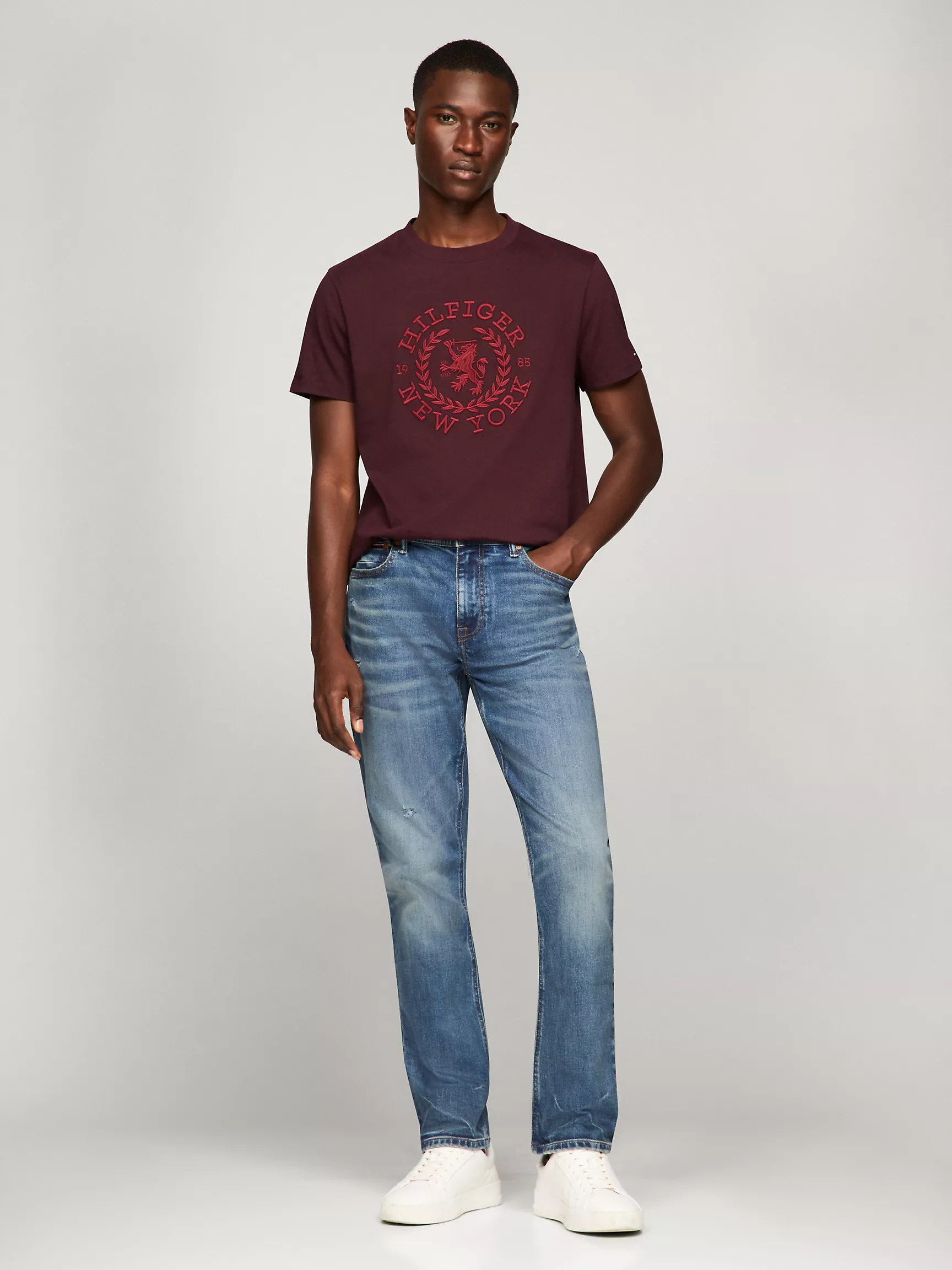 Мужская футболка Tommy Hilfiger, Футболка с вышитым логотипом Heritage Crest