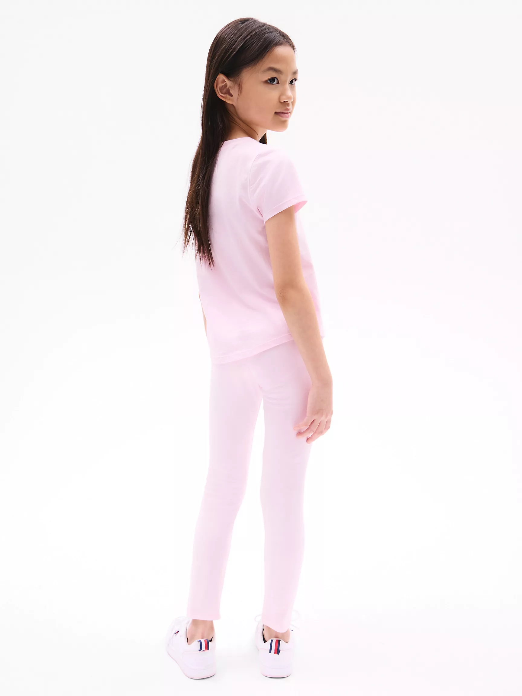 Футболка для девочек Tommy Hilfiger, Детская футболка с круглым логотипом