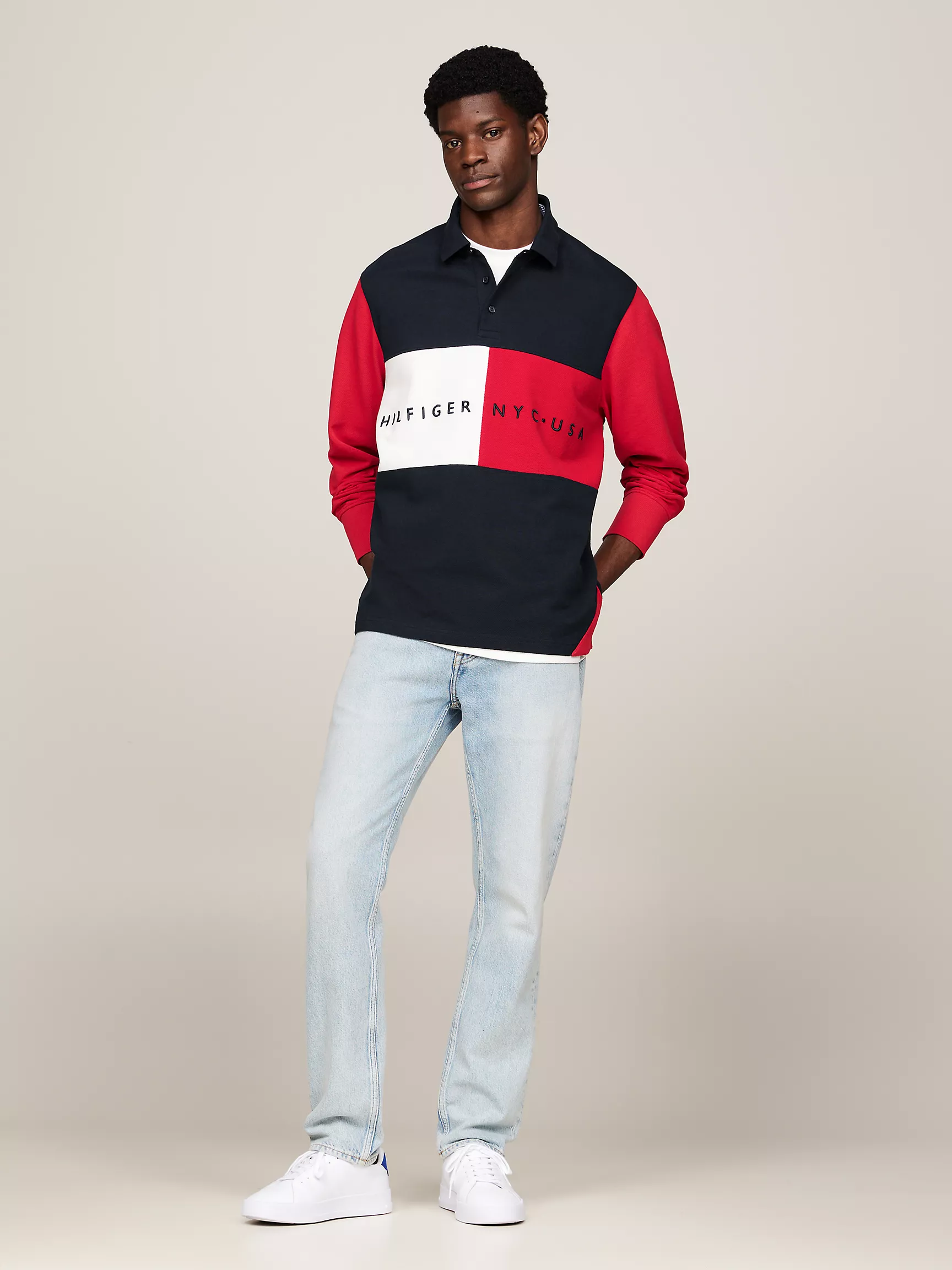 Мужское регби Tommy Hilfiger, Поло Hilfiger Team в стиле регби