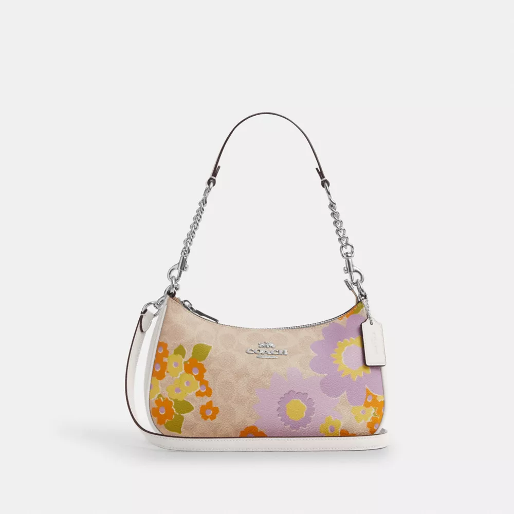 Сумка COACH Teri Shoulder Bag In Signature Canvas With Floral Print