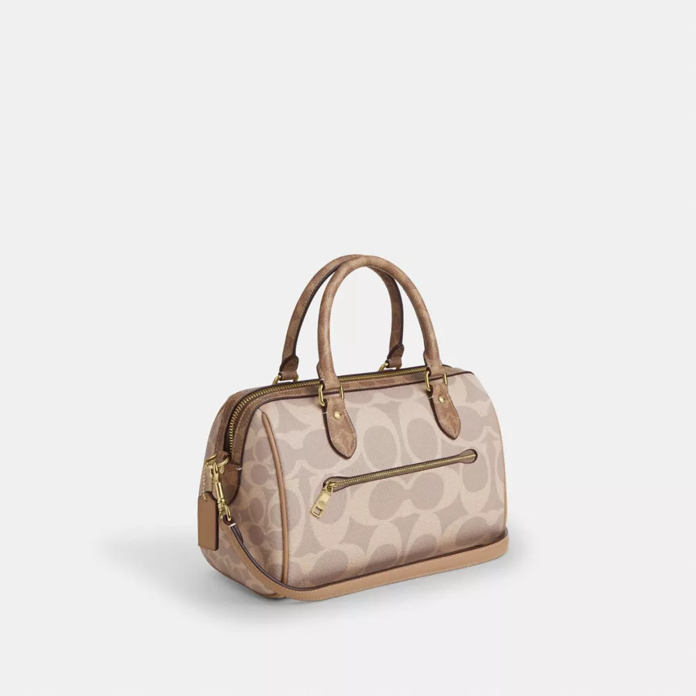 Сумка COACH Rowan Satchel Bag In Blocked Signature Canvas