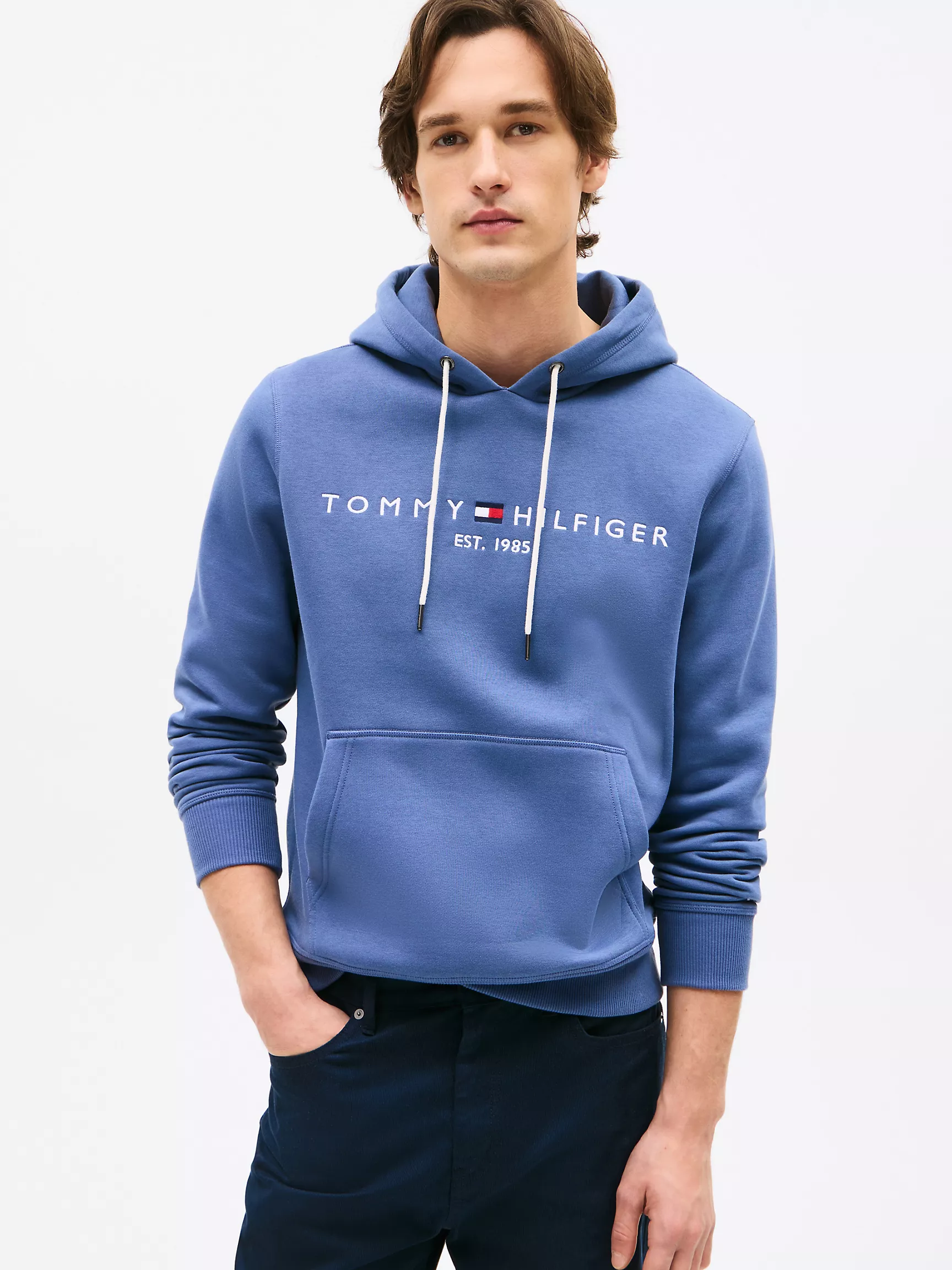 Мужское худи Tommy Hilfiger, Худи с вышитым логотипом Tommy