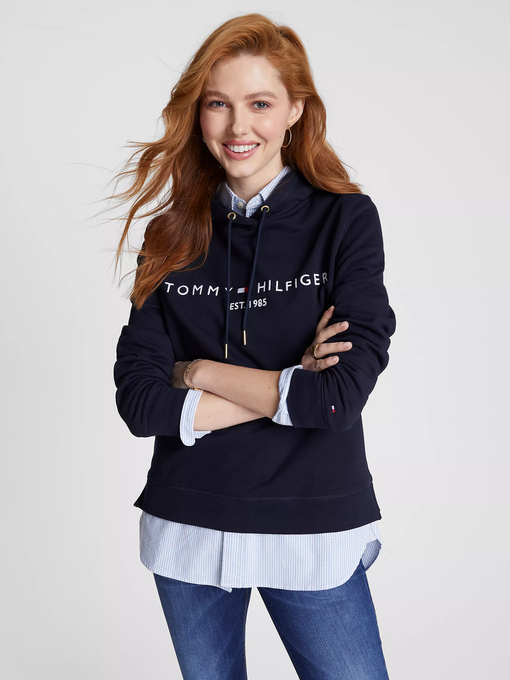 Женское худи Tommy Hilfiger, Худи с вышитым логотипом Tommy