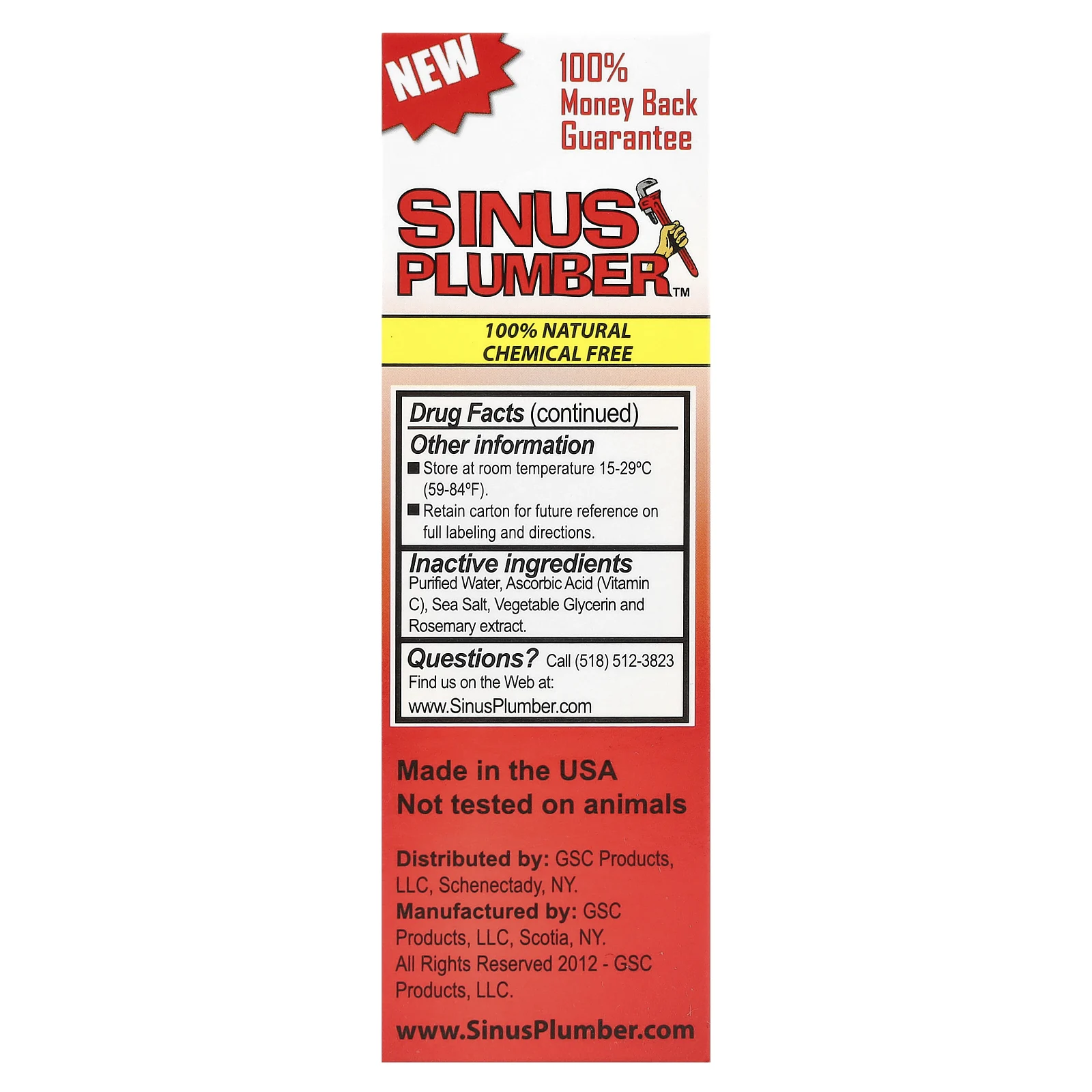 Greensations, Sinus Plumber, головная боль, назальный спрей, 0,68 жидких унций