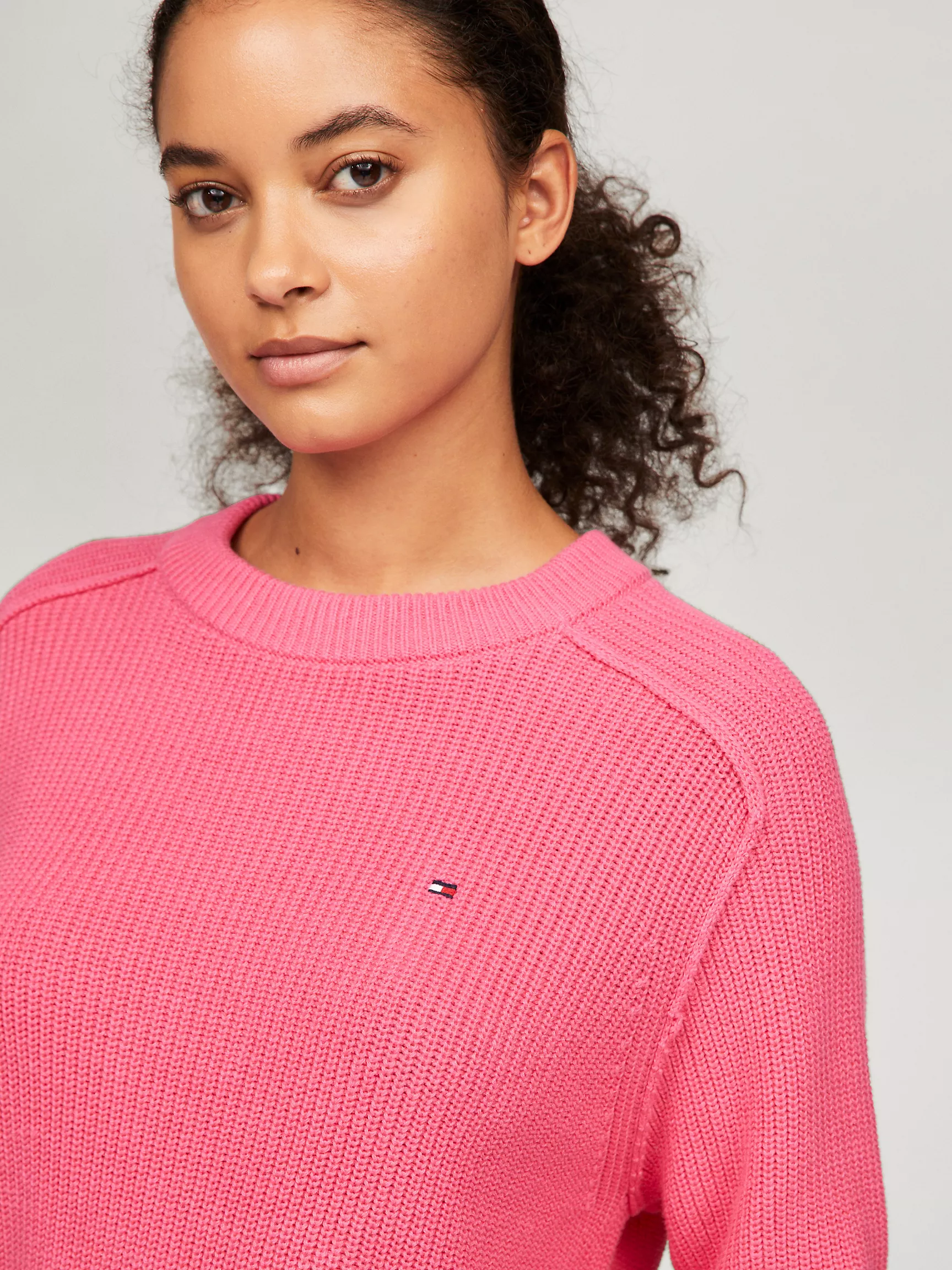 Женский свитер Tommy Hilfiger, Однотонный свитер с круглым вырезом
