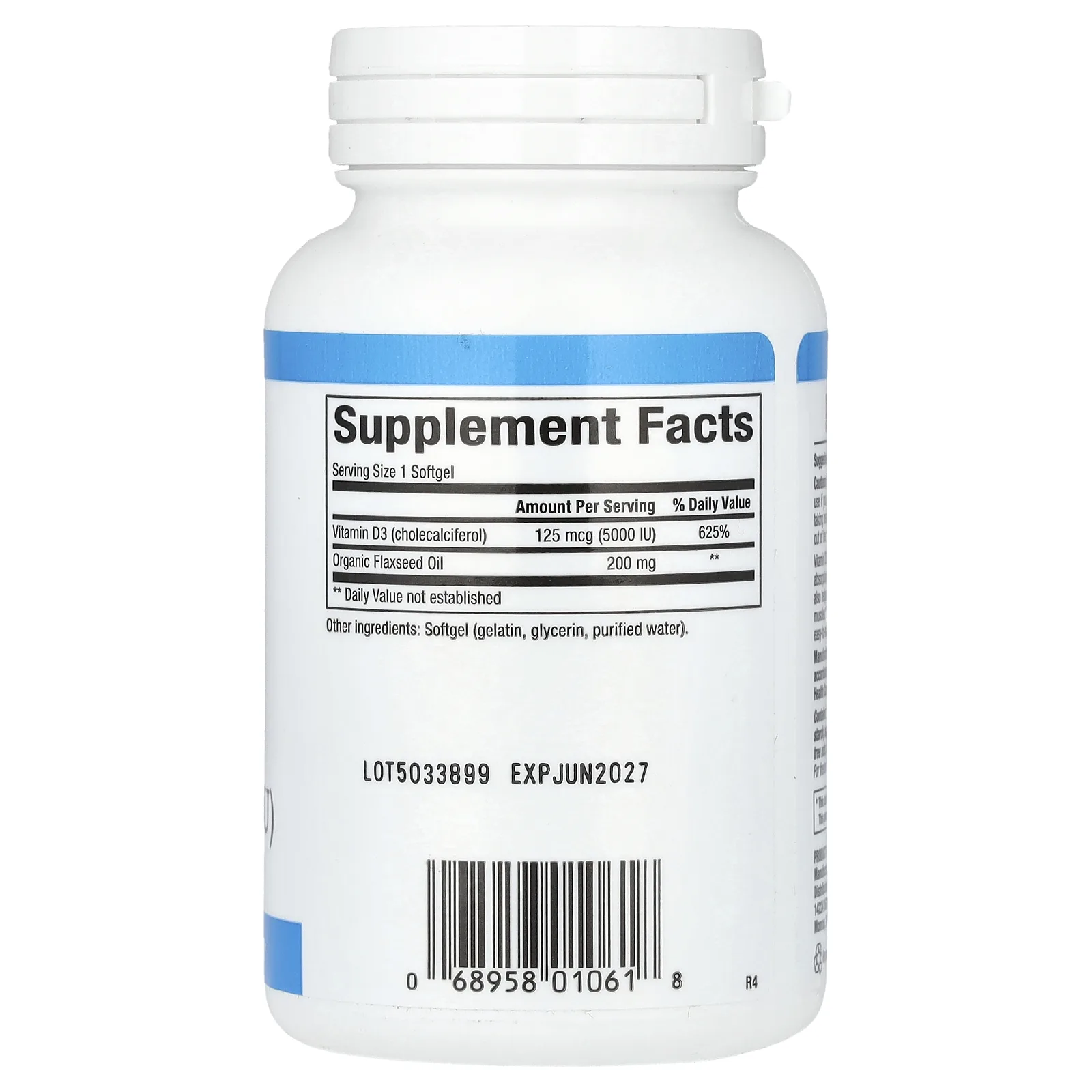 Natural Factors, Витамин D3, 125 мкг (5000 МЕ), 240 мягких таблеток