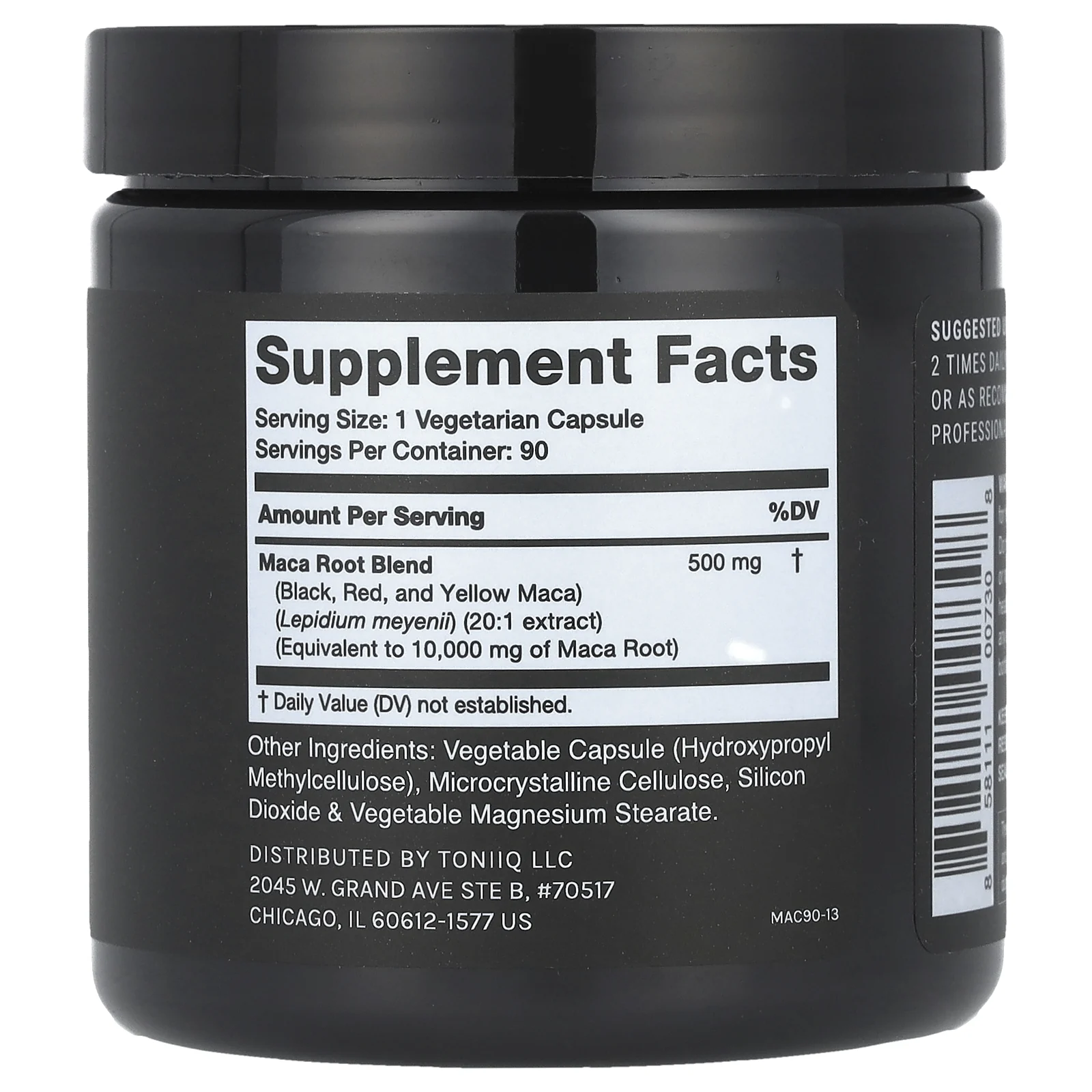 Toniiq, Мака, 500 мг, 90 капсул