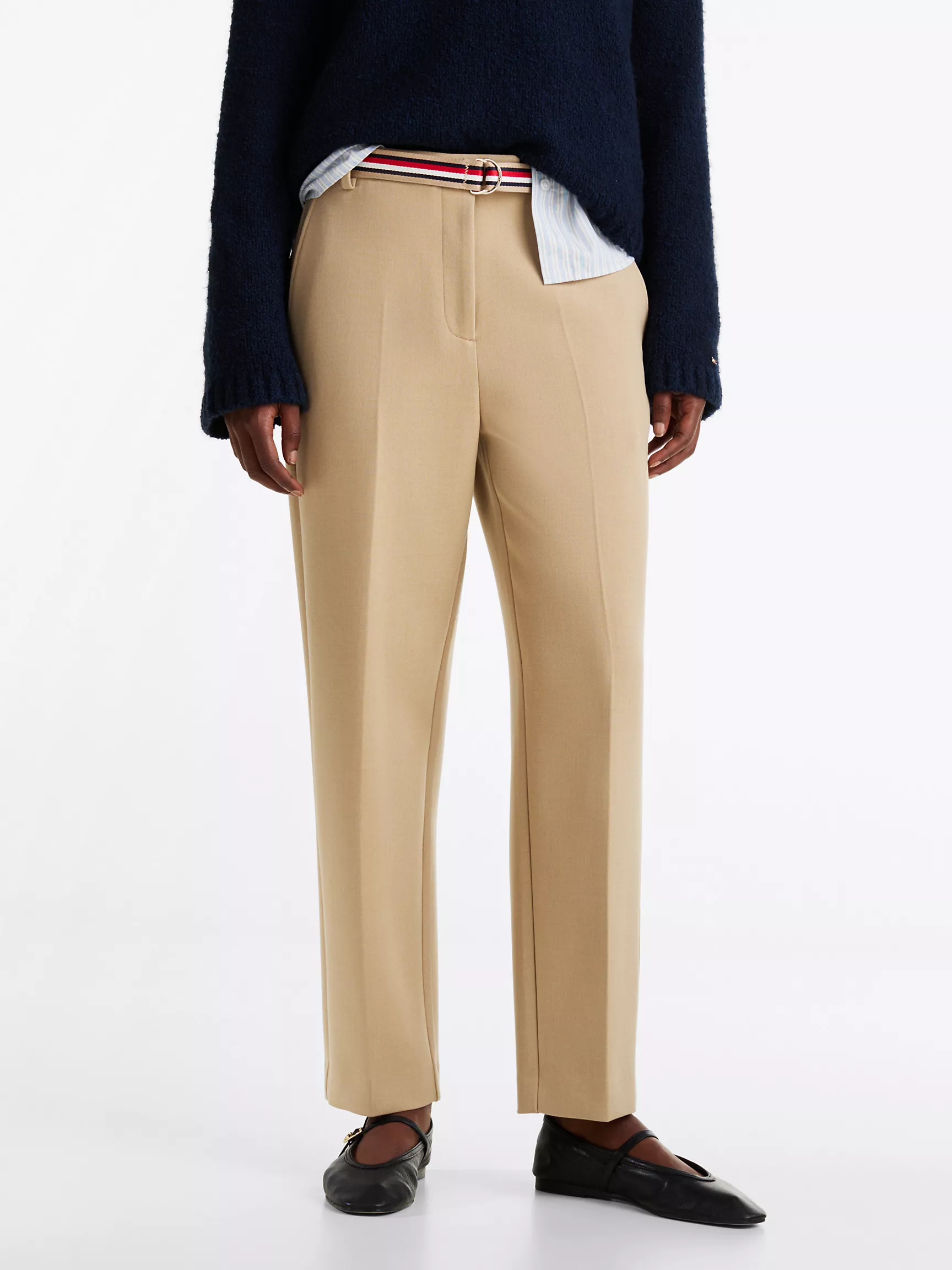 Женские брюки Tommy Hilfiger, Двуслойные приталенные брюки прямого кроя