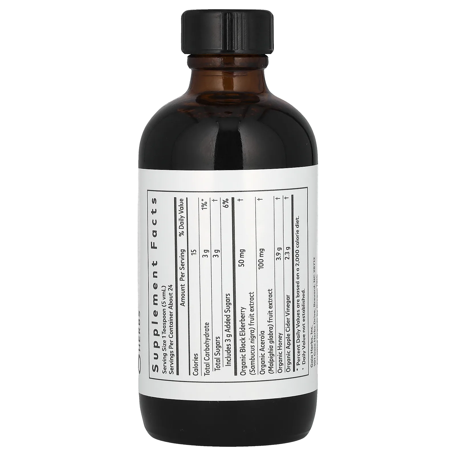 Gaia Herbs, Органический тоник из черной бузины, 118 мл (4 жидк. Унции)