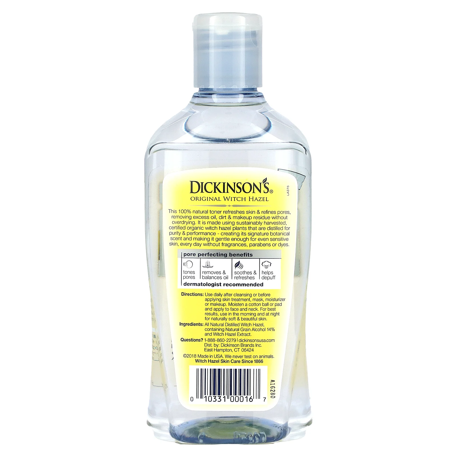 Dickinson Brands, Оригинальный тоник Witch Hazel для очищения пор, 473 мл (16 жидких унций)