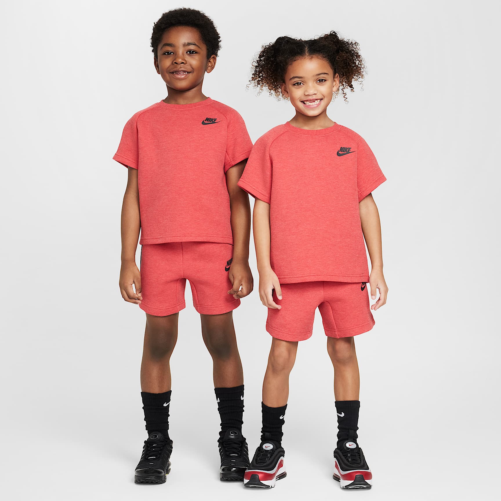 Nike Little Kids' Tech Fleece Tee and Shorts Set