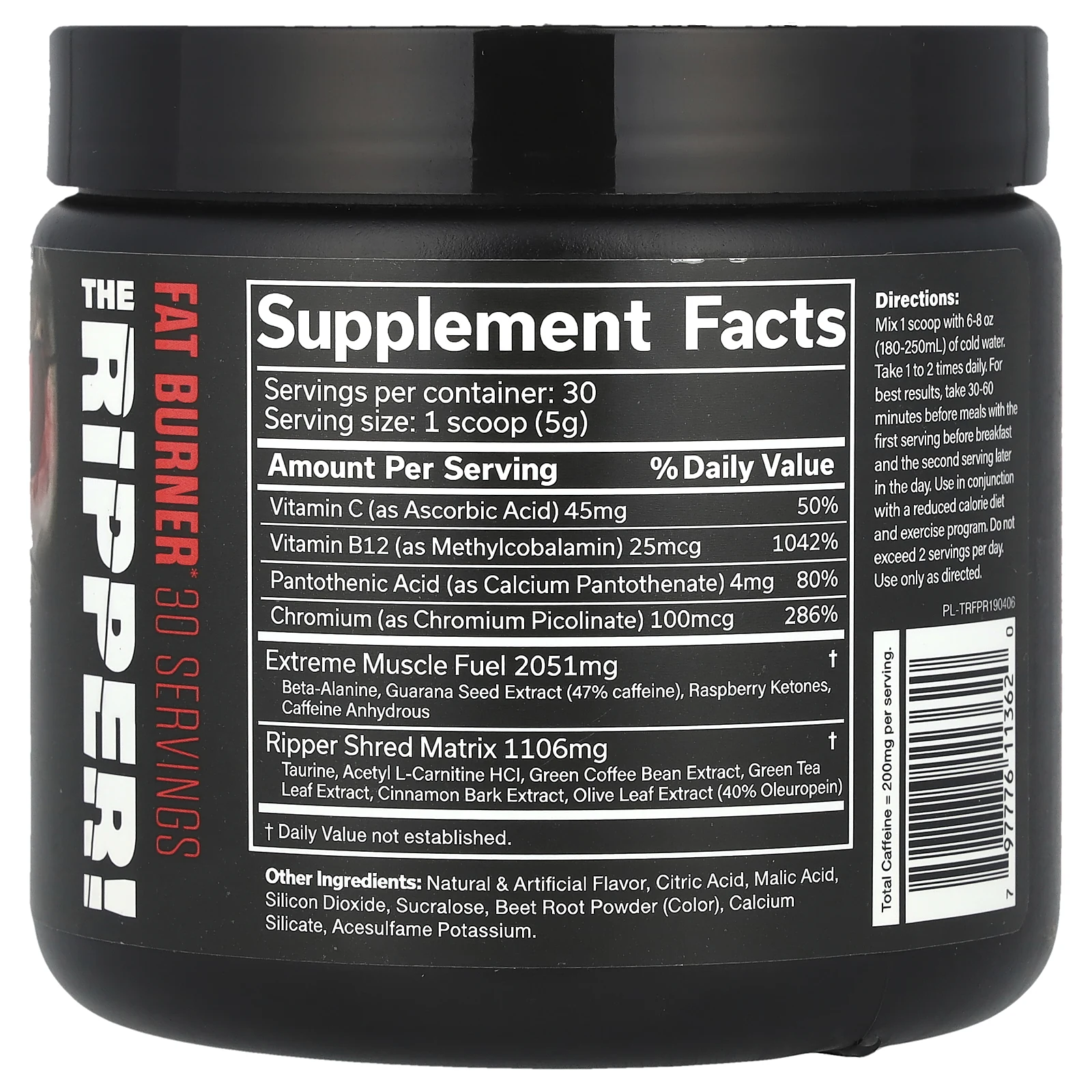 JNX Sports, The Ripper, жиросжигающая добавка, фруктовый пунш, 150 г