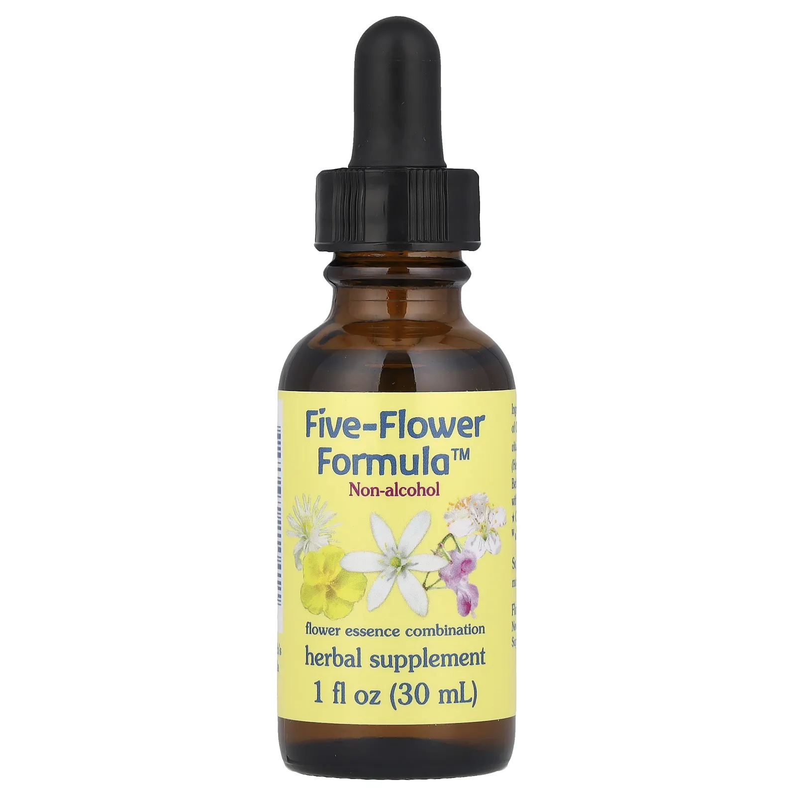 Flower Essence Services, Формула из пяти цветков, комбинация цветочных эссенций, безалкогольная, 30 мл (1 жидкая унция)
