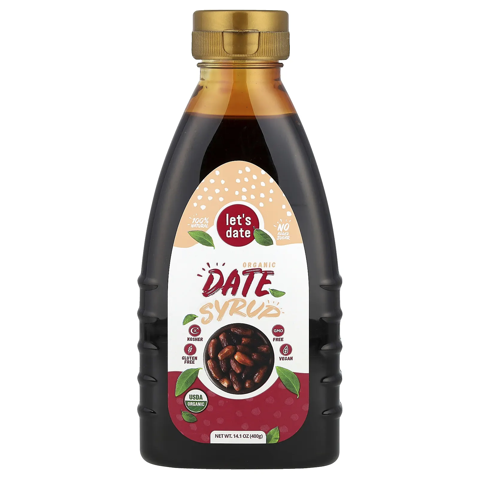 Let's Date, Органический финиковый сироп, 400 г (14,1 унции)