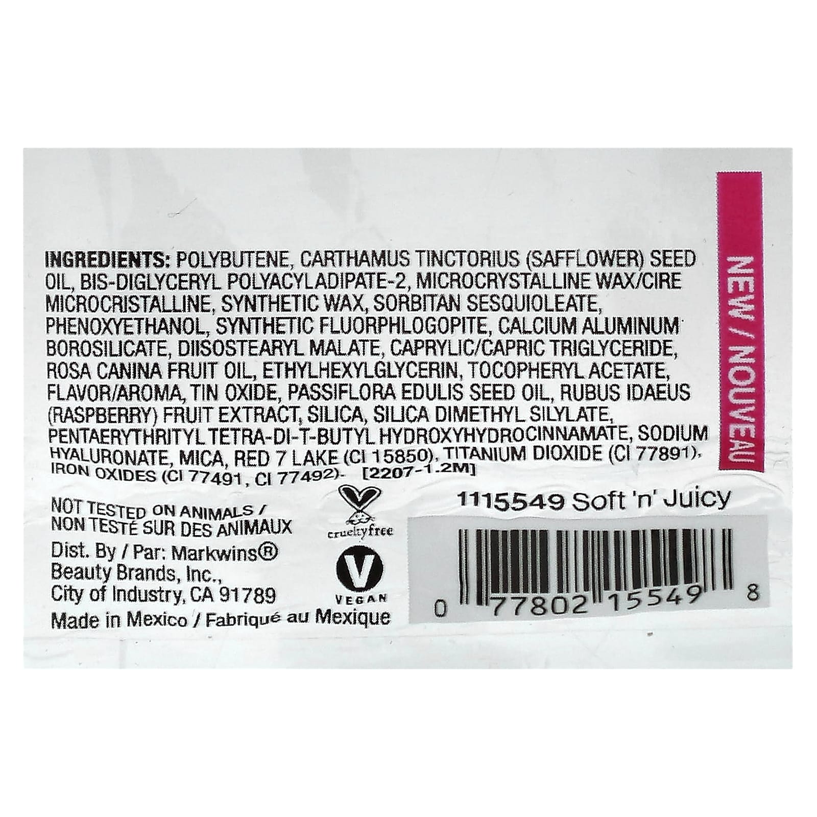 wet n wild, Rose, успокаивающая краска для губ, мягкий и сочный, 2,4 г (0,08 унции)