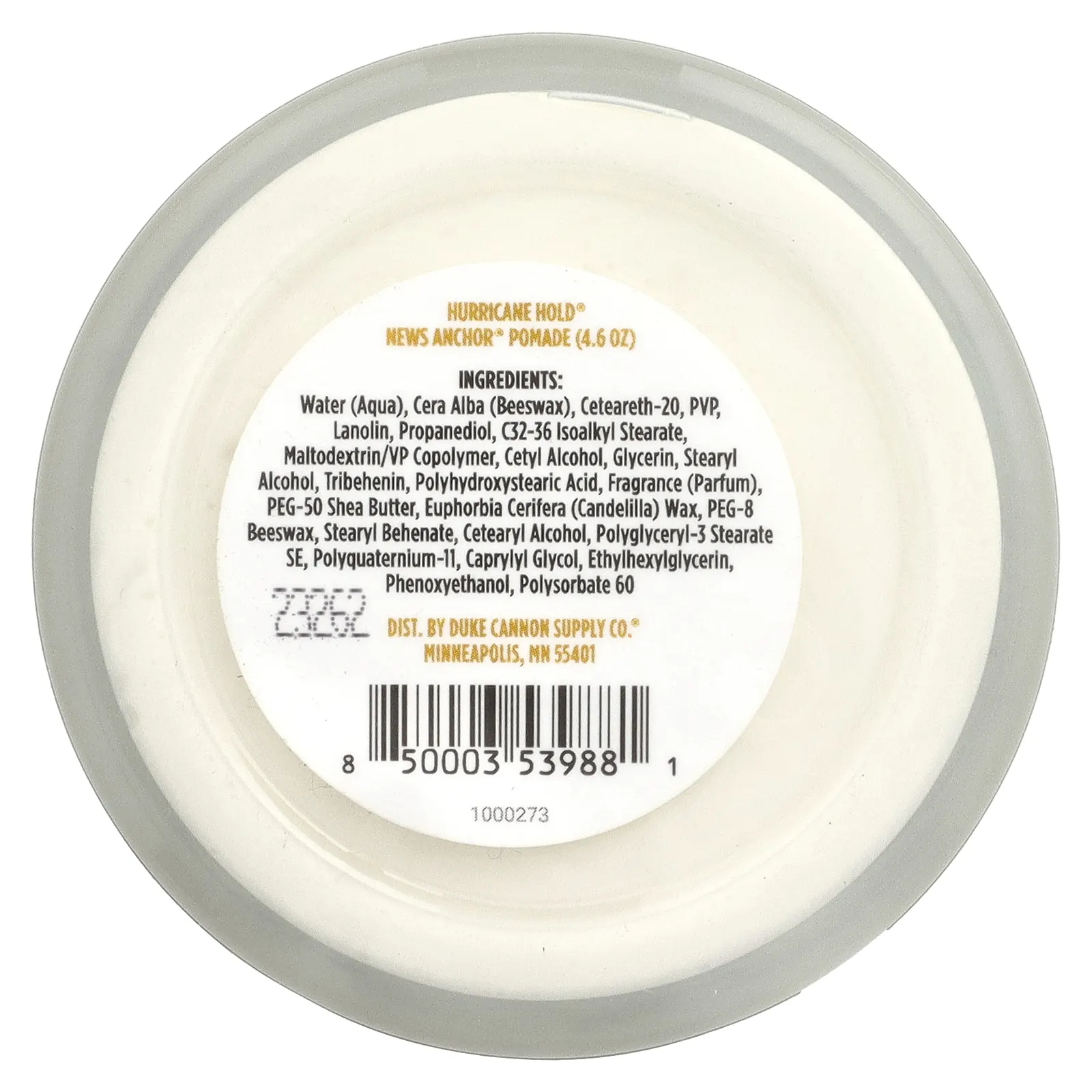 Duke Cannon Supply Co., Hurricane Hold®, News Anchor®, помада, 130 г (4,6 унции)