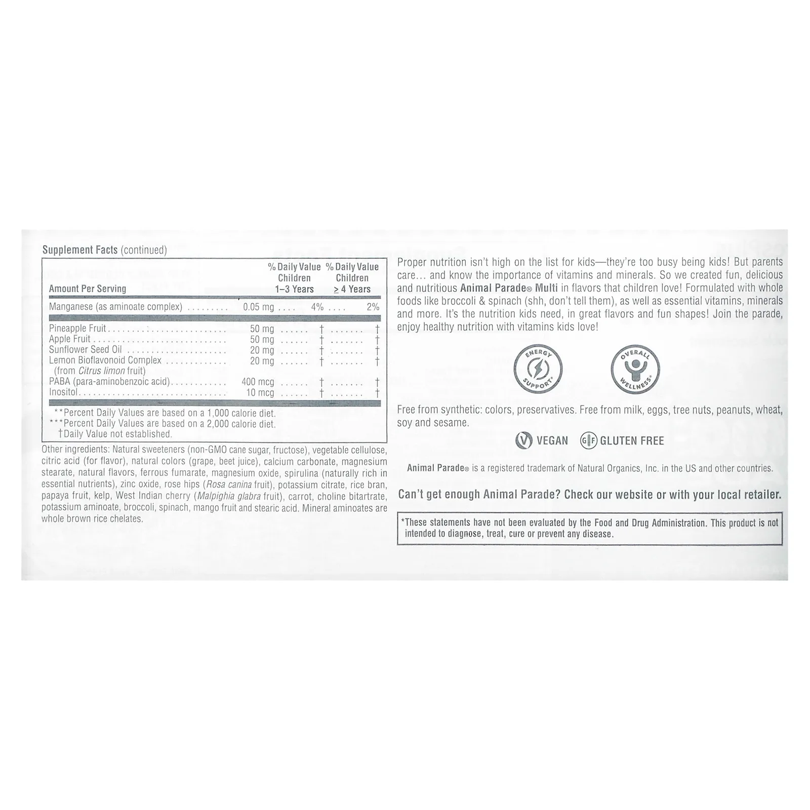 NaturesPlus, Source of Life, Animal Parade, жевательные мультивитамины с микроэлементами для детей, со вкусом винограда, 90 таблеток в форме животных