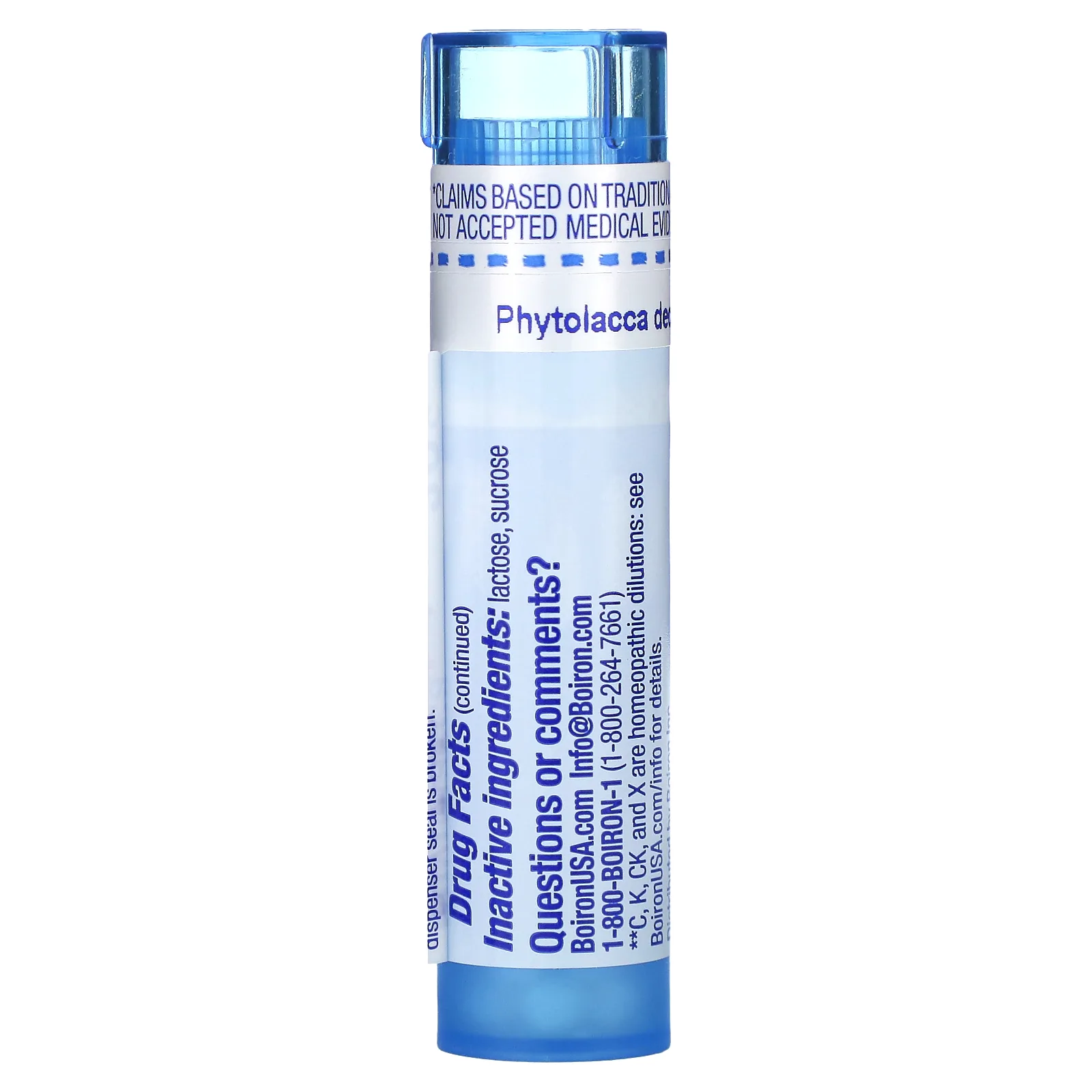 Boiron, Phytolacca Decandra, 30C, прибл. 80 гранул